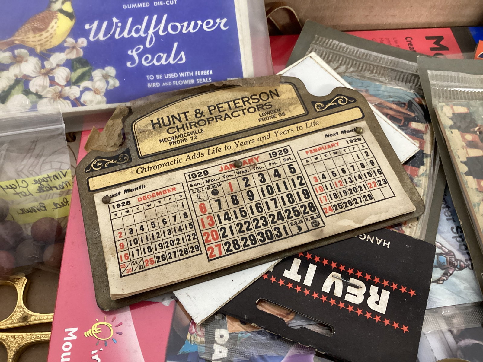 Decorative Tiles, Clay Marbles, Vintage Items, Wildflower Seals, and More - 6