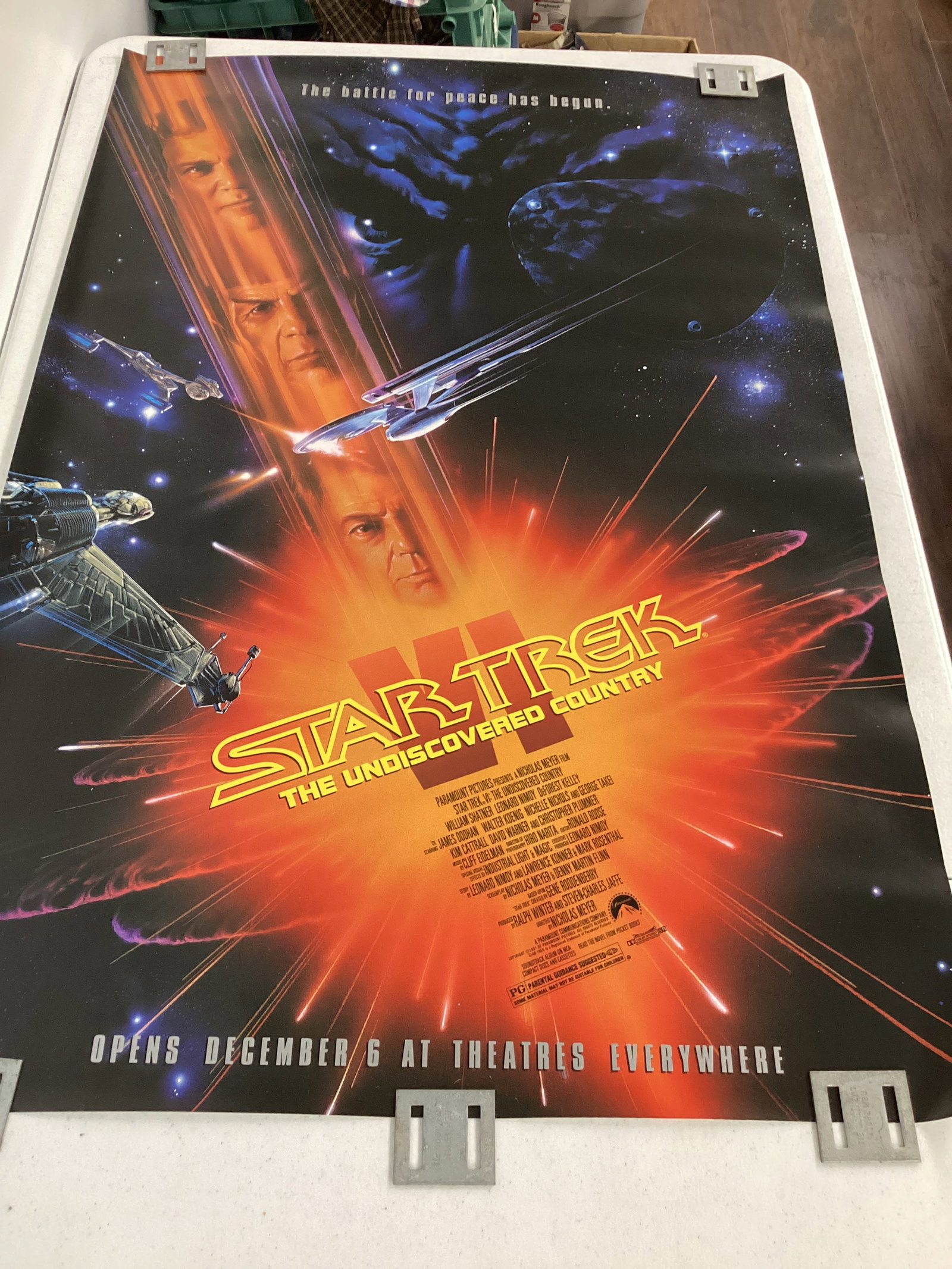 Star Trek The Undiscovered Country Movie Poster: 27" w x 39 3/4" h