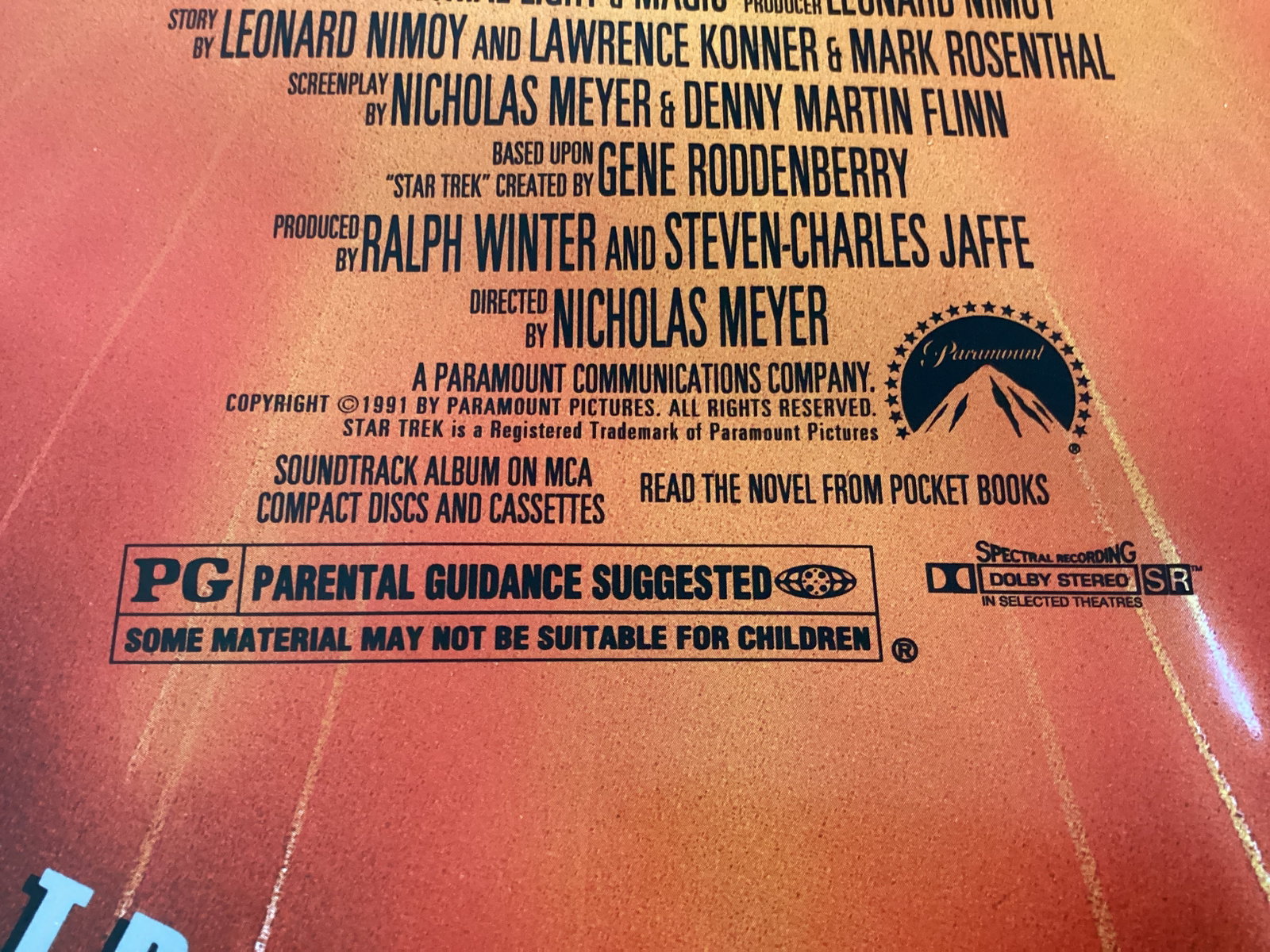 Star Trek The Undiscovered Country Movie Poster - 6