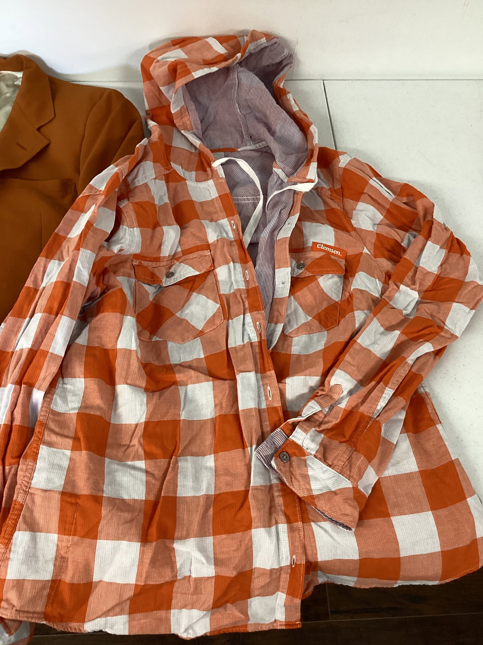 The Clemson Blazer and Columbia Hooded Long Sleeve Shirt - 2