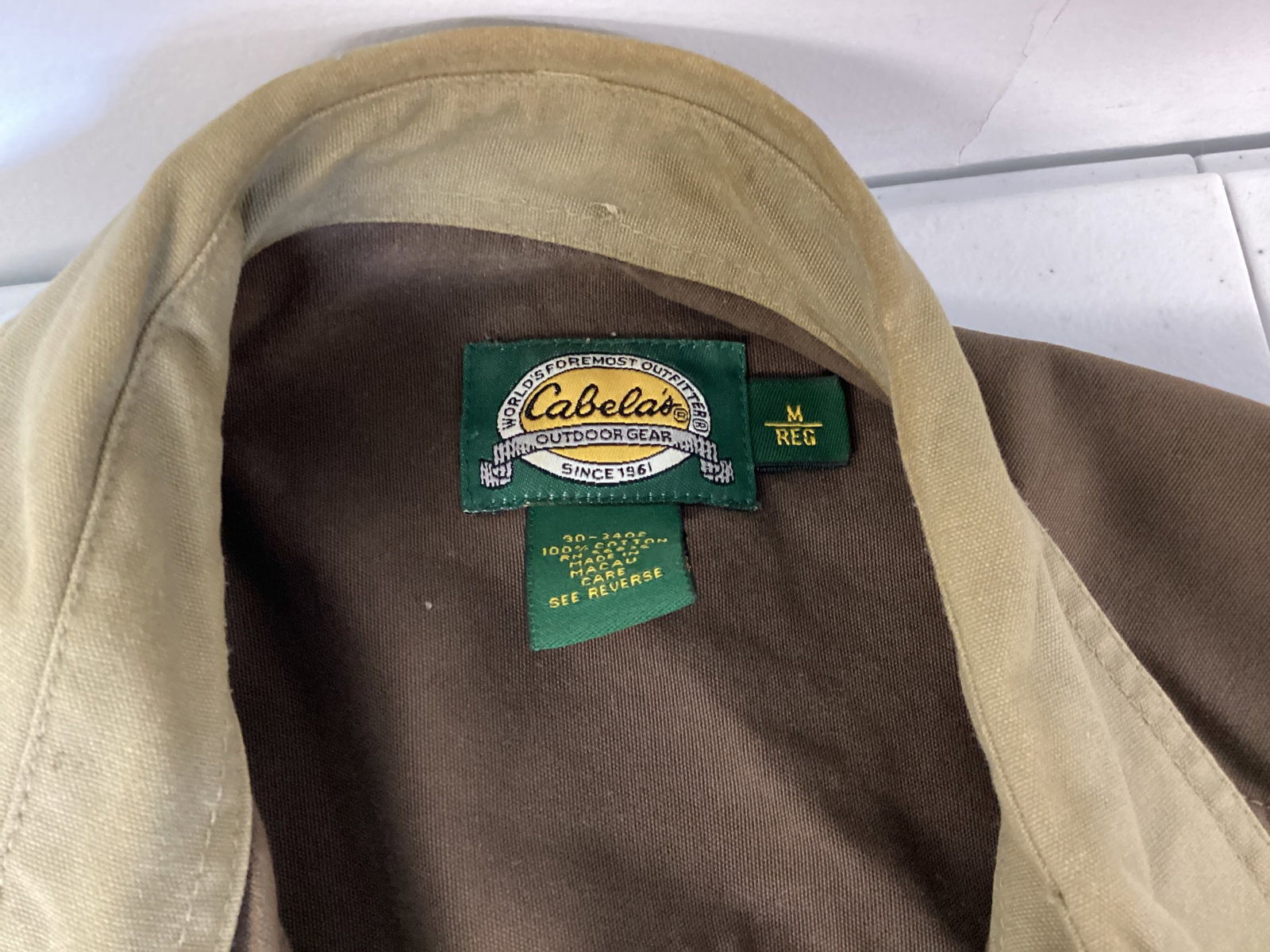 Camel Fishing Vest and Cabela's Long Sleeve Shirt - 3