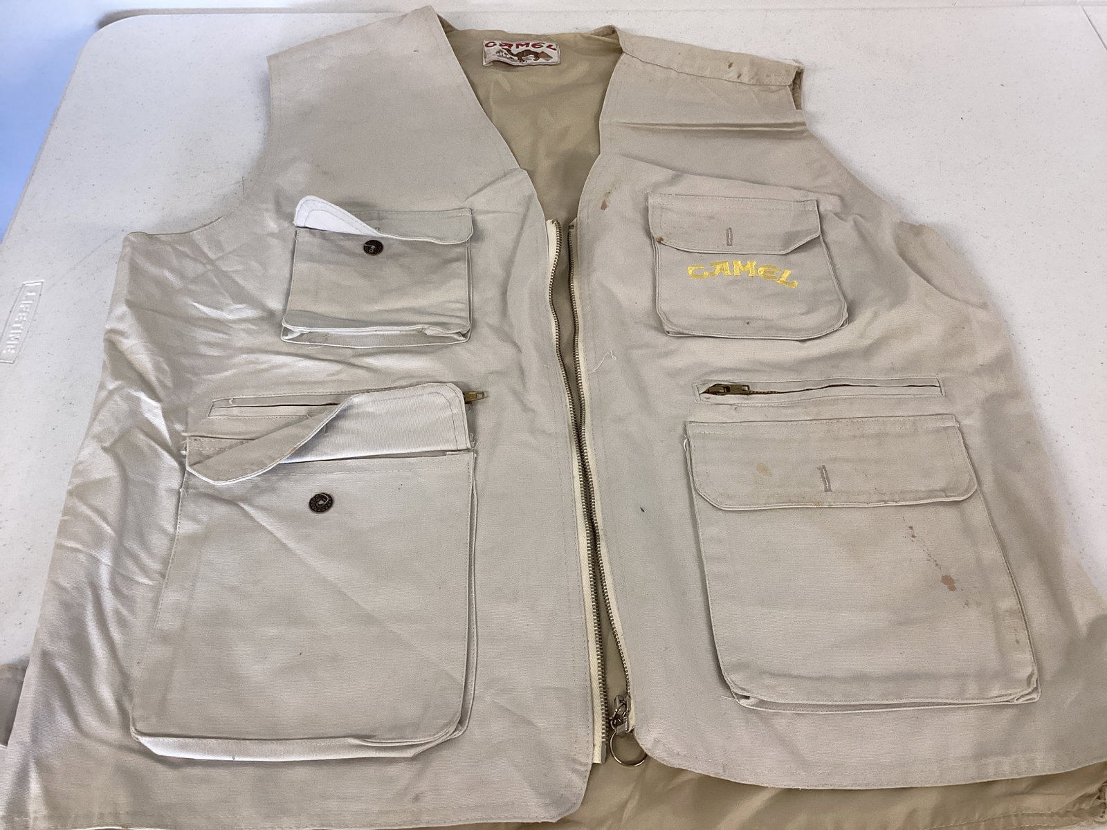 Camel Fishing Vest and Cabela's Long Sleeve Shirt - 4