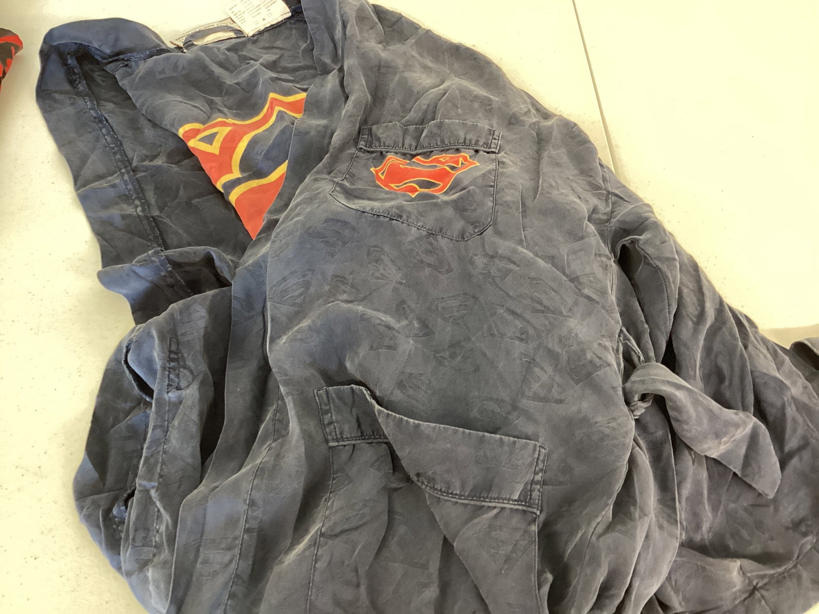 Playboy Pajama Pants and Superman Robe - 4