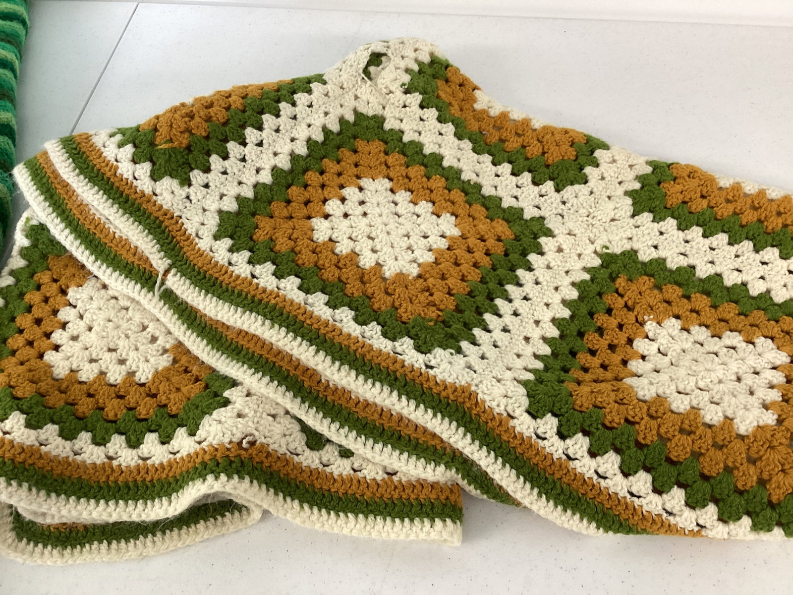 Two Vintage Crocheted Throws - 2