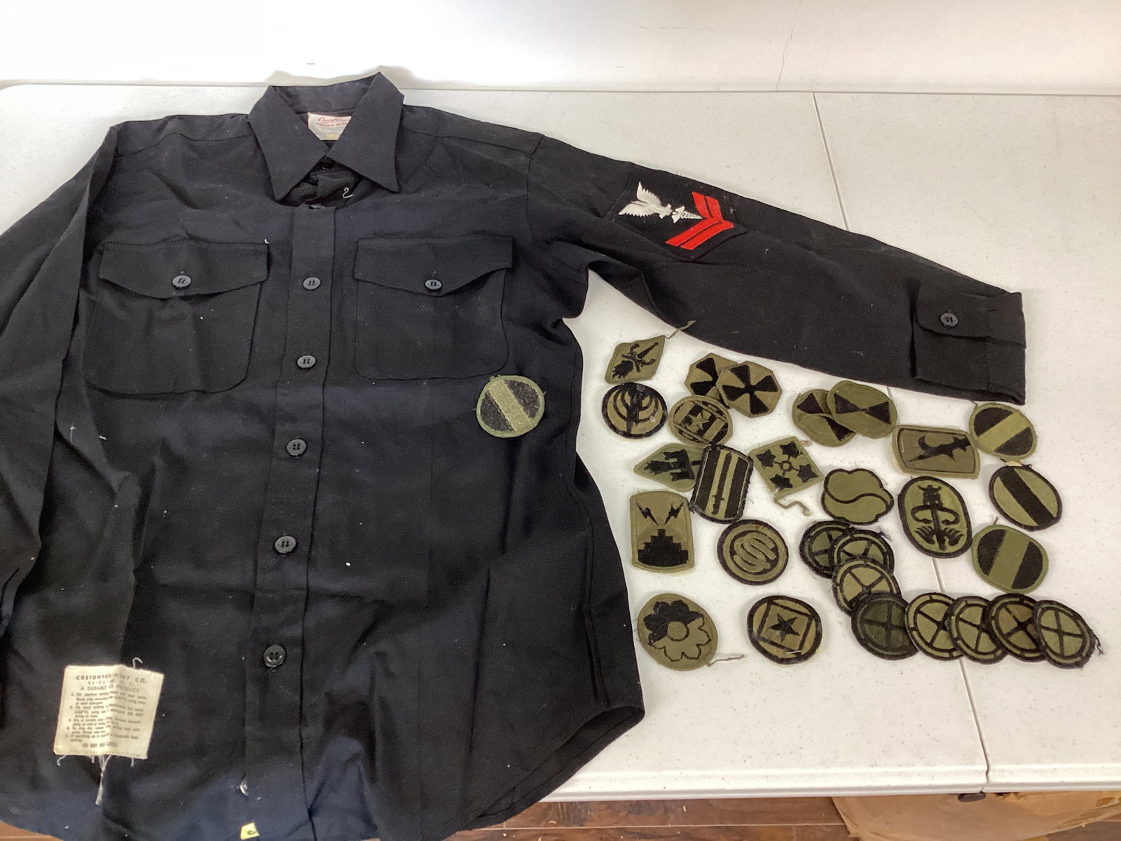 Military Shirt and Patches: .