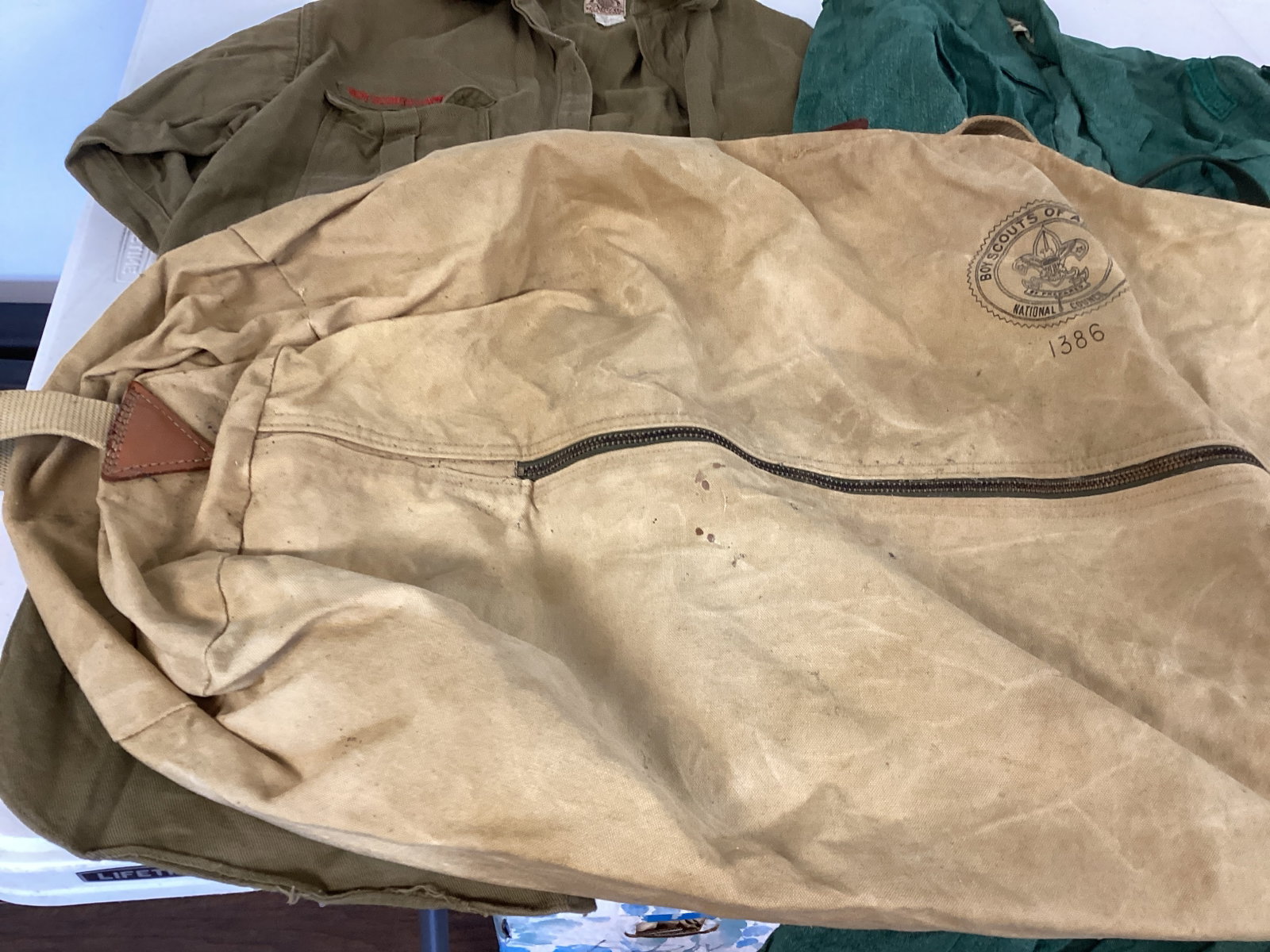 Girl Scout Dress and Belt, Boy Scout Shirt and Duffle Bag - 2