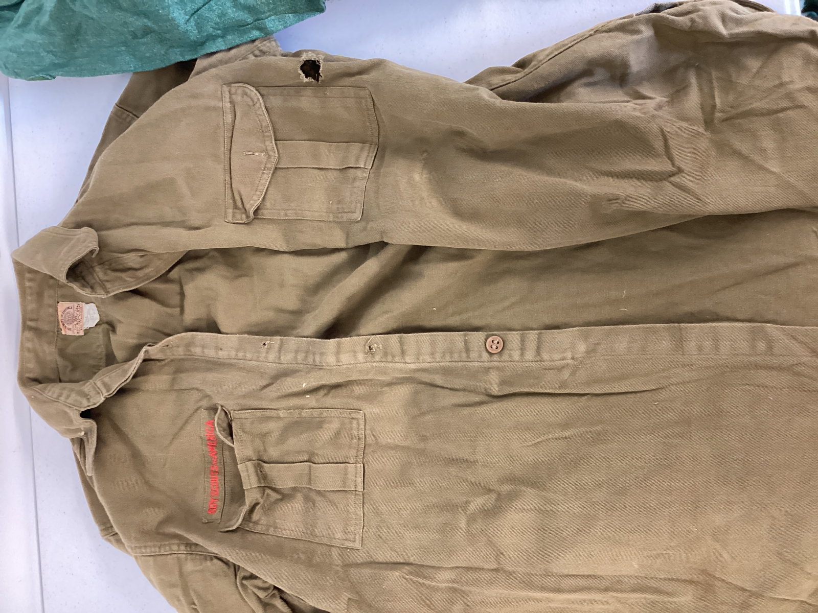 Girl Scout Dress and Belt, Boy Scout Shirt and Duffle Bag - 5