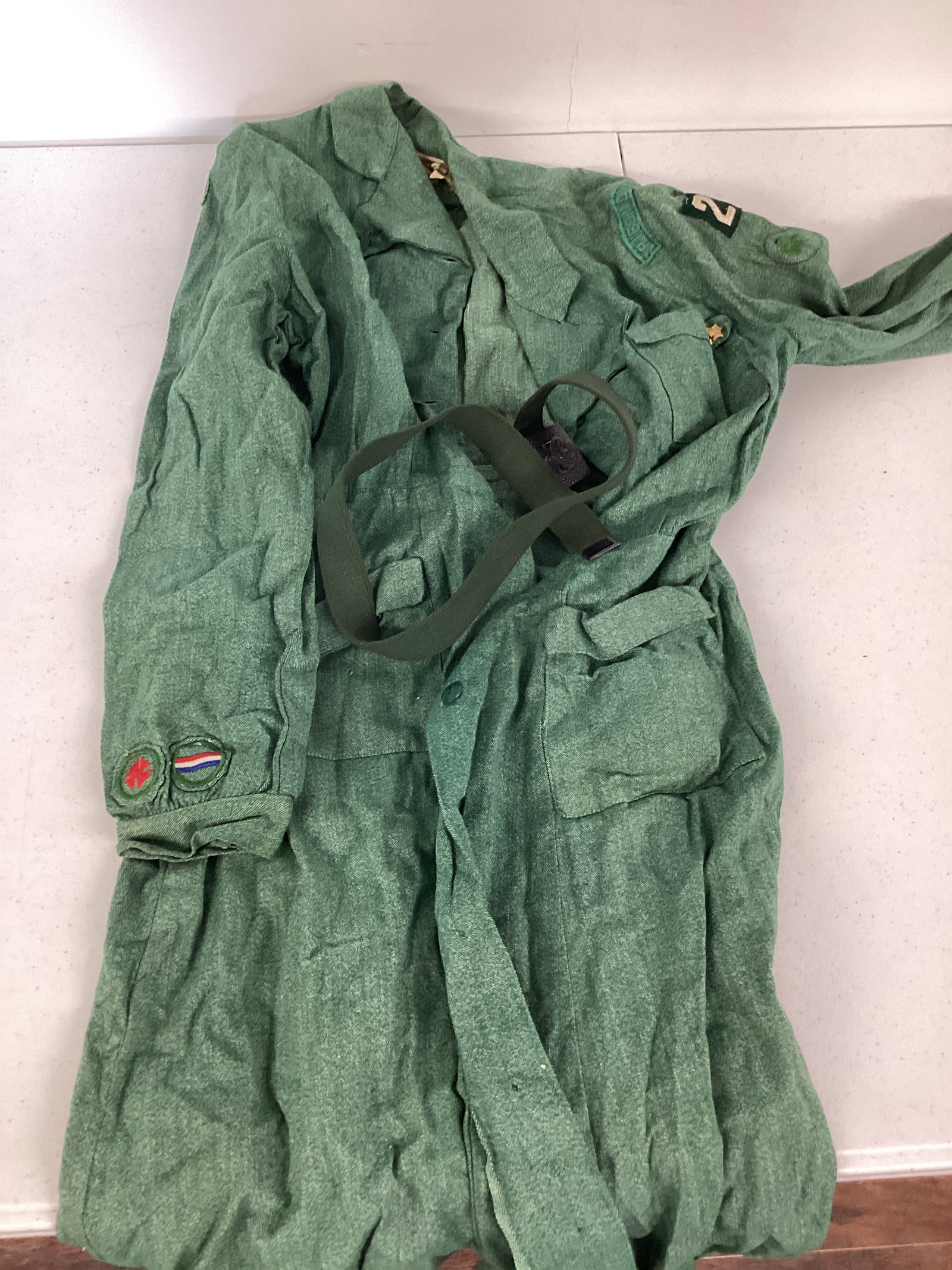 Girl Scout Dress and Belt, Boy Scout Shirt and Duffle Bag - 8