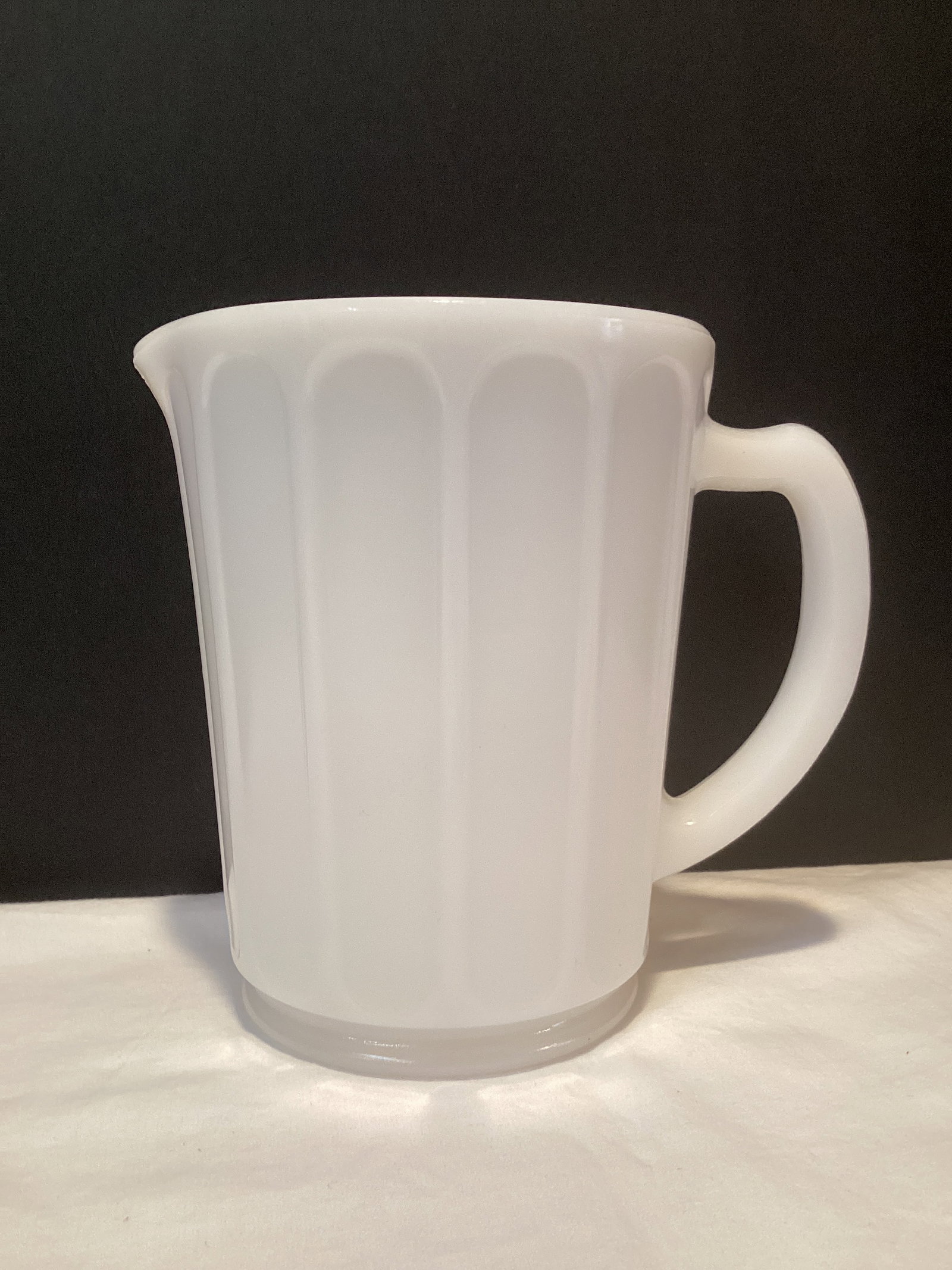 Milk Glass Pitcher: 5" h