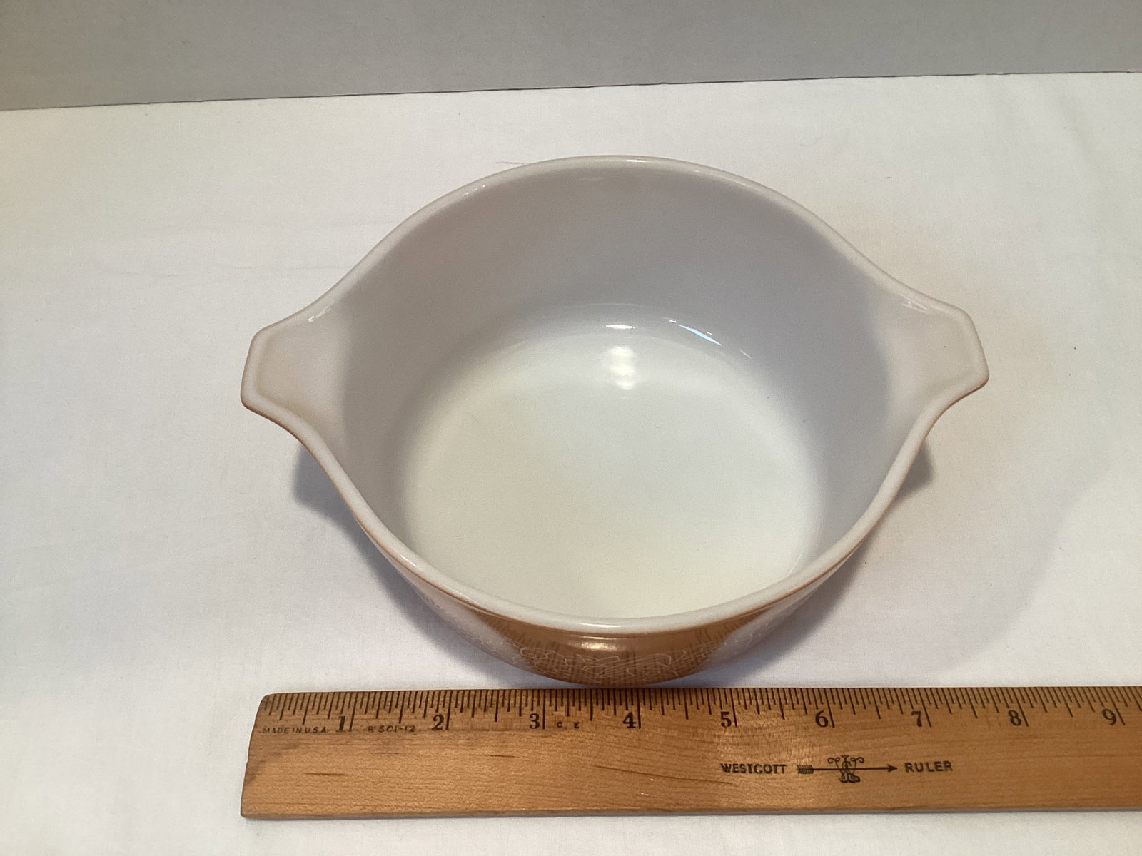 Two Pyrex Woodland Pattern Baking Dishes - 6