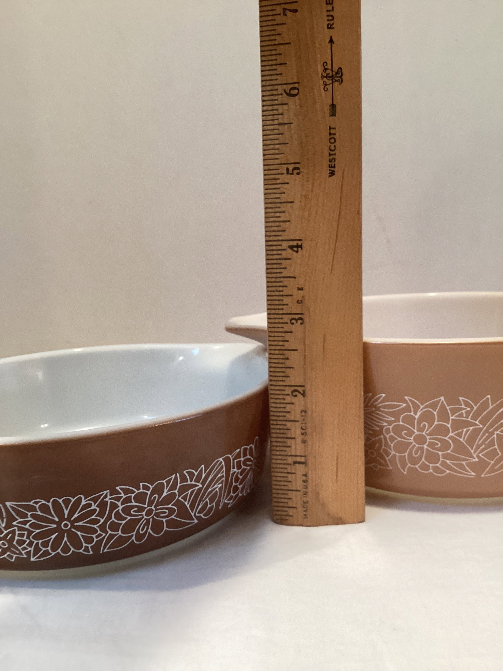 Two Pyrex Woodland Pattern Baking Dishes - 8