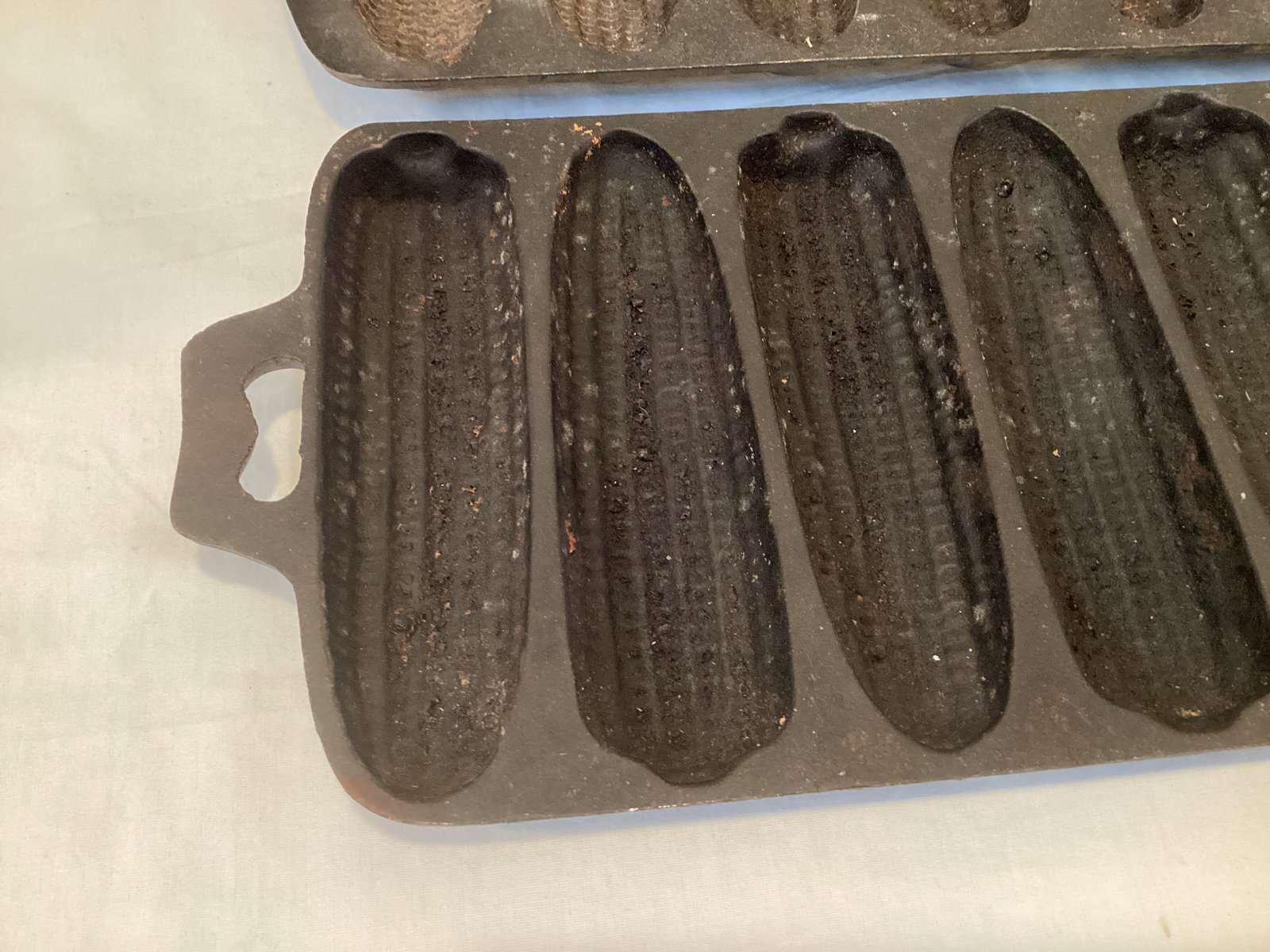 Two Cast Iron Cornbread Corn Stick Pans - 3