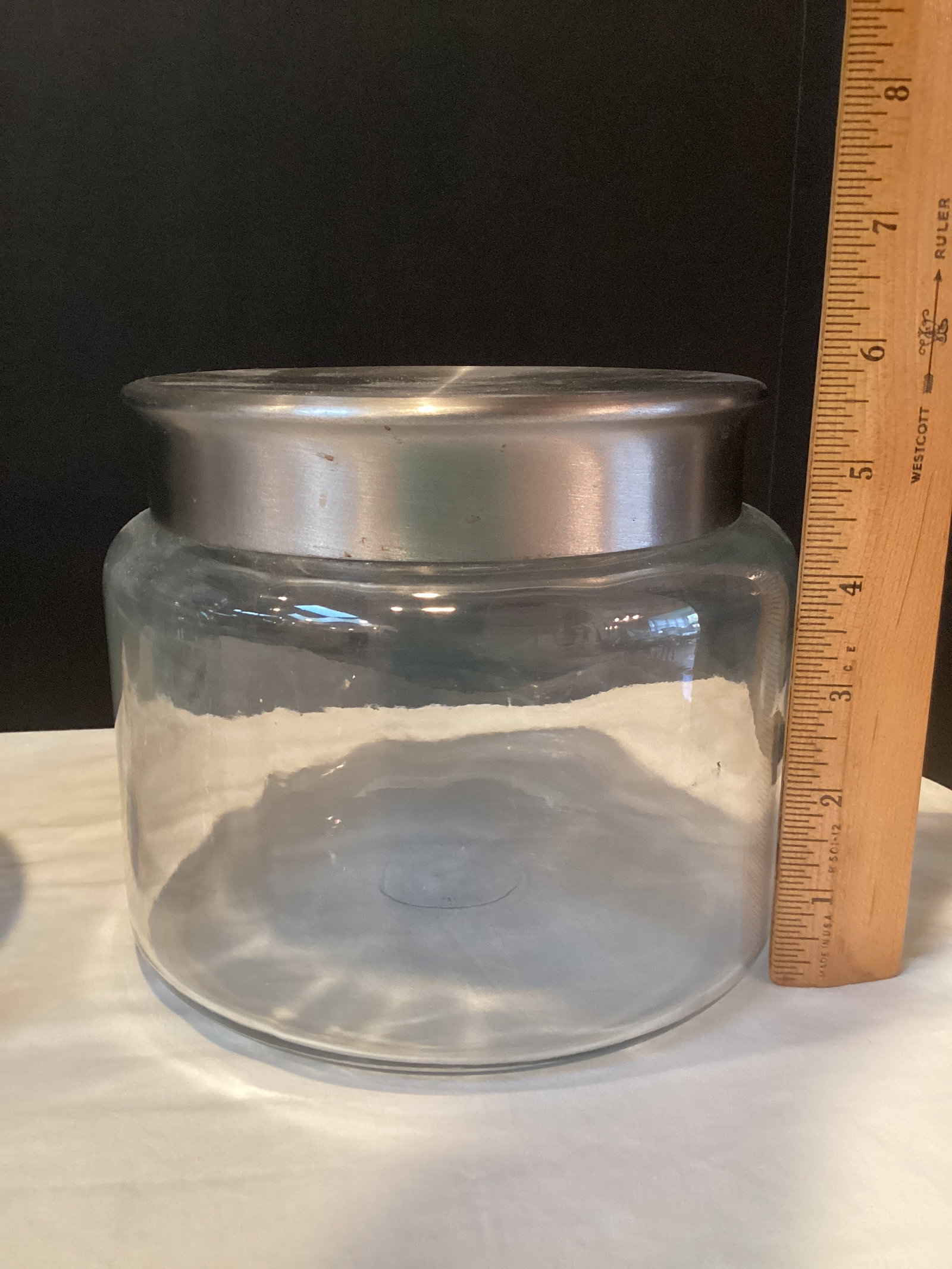 Three Glass Kitchen Storage Jars with Metal Lids - 5