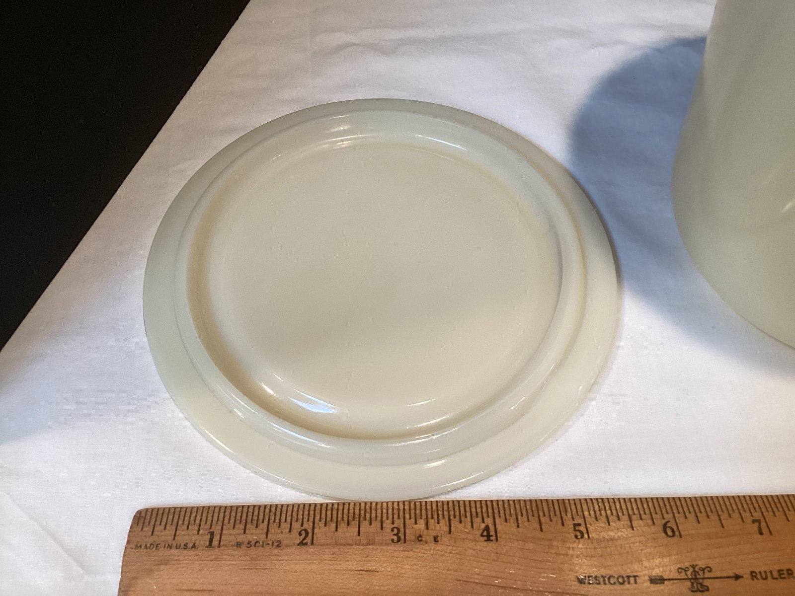 McKee Custard Glass Coffee and Tea Canisters - 3