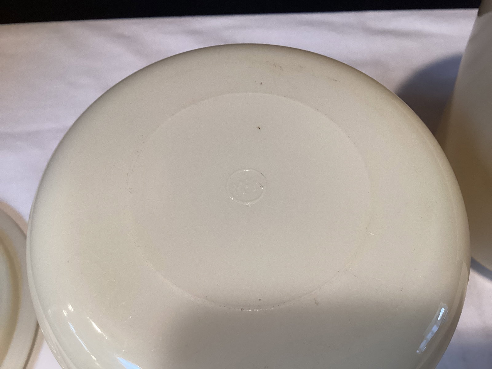 McKee Custard Glass Coffee and Tea Canisters - 5