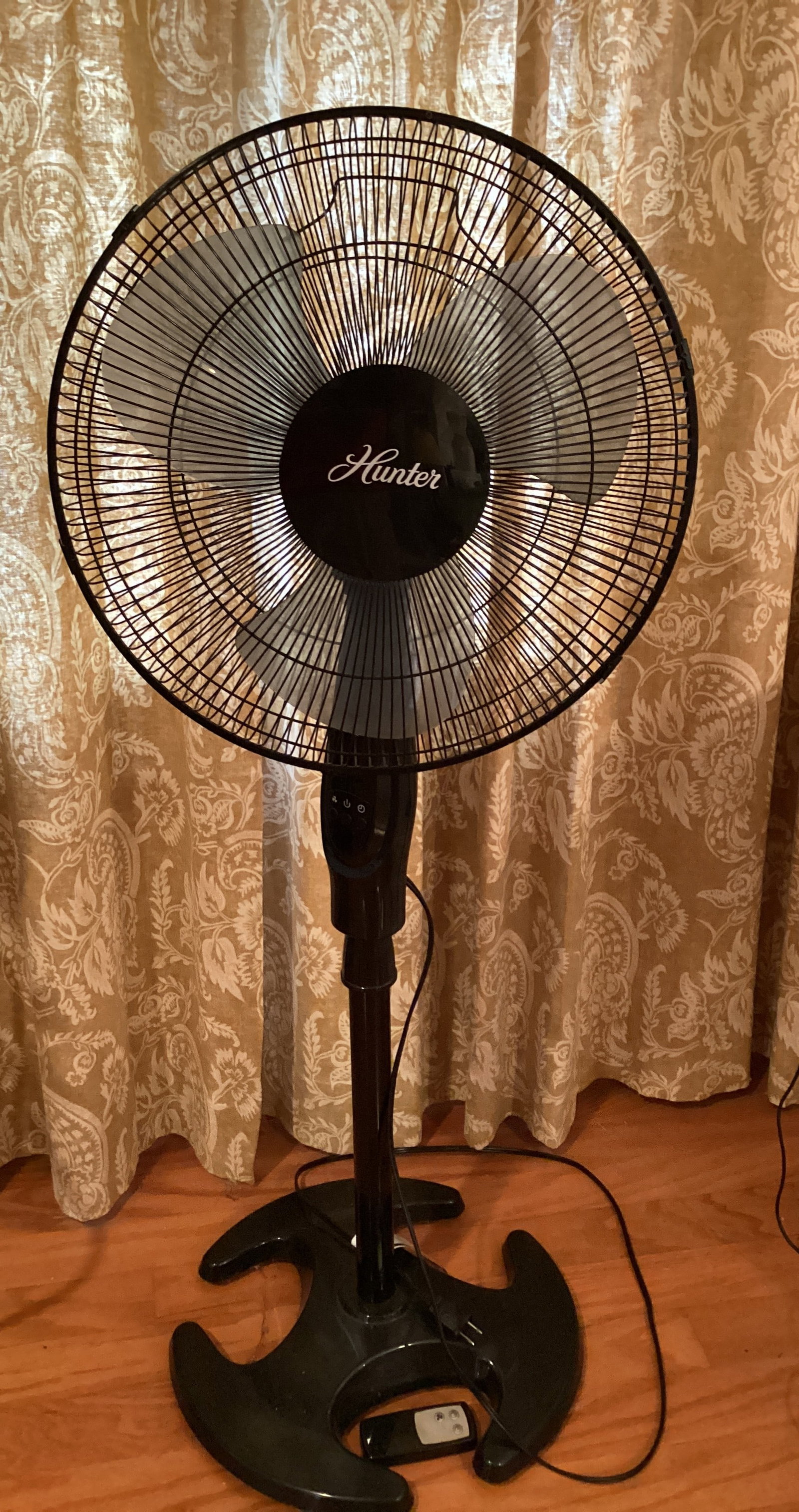 Hunter Oscillating Fan: 45" h, works, shipping unavailable for this lot