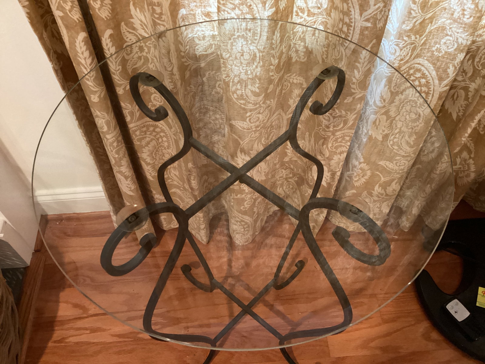 Metal Accent Table with Glass Top - 2