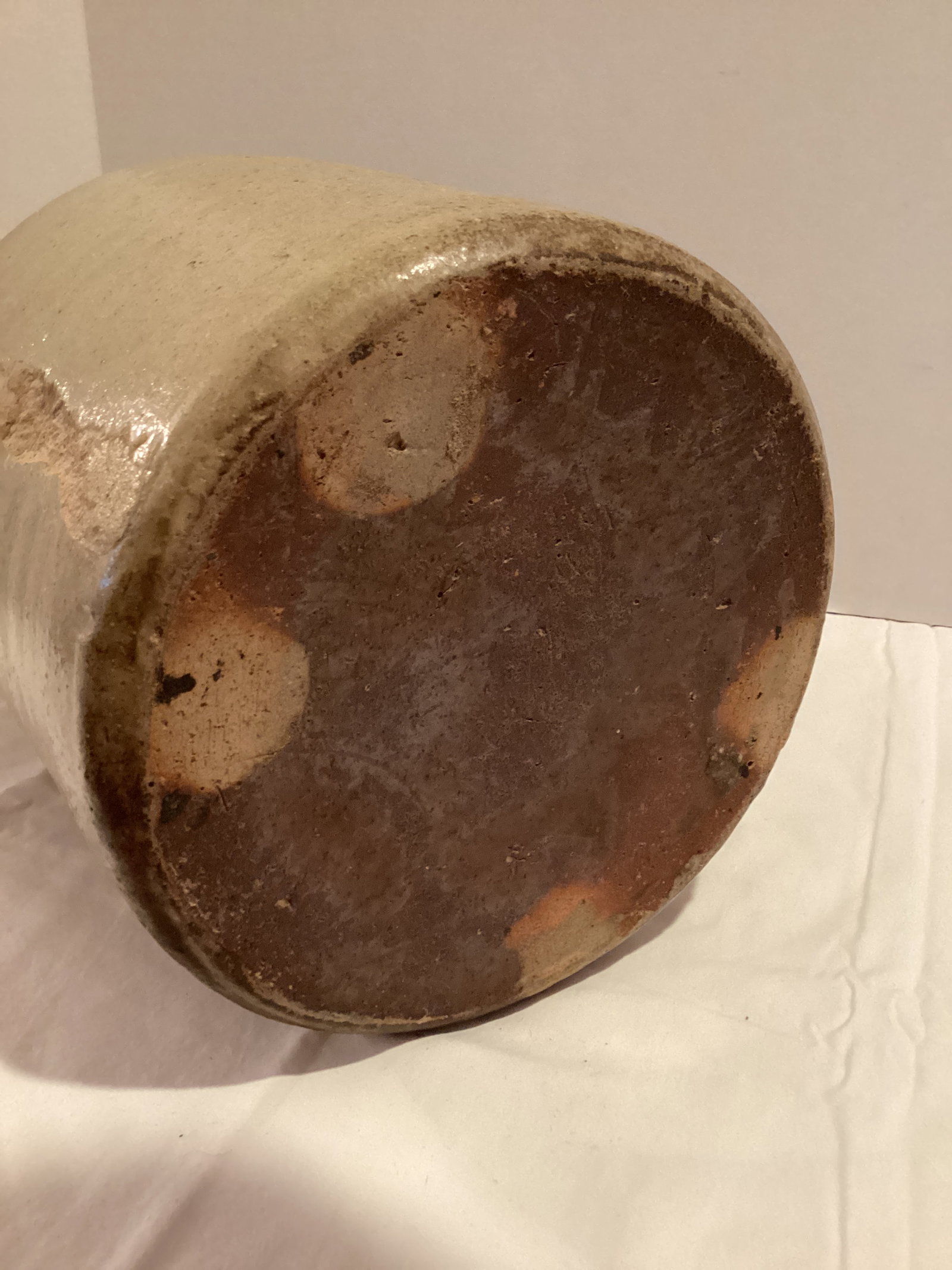Antique Brown and Tan Glazed Stoneware Jug - 7