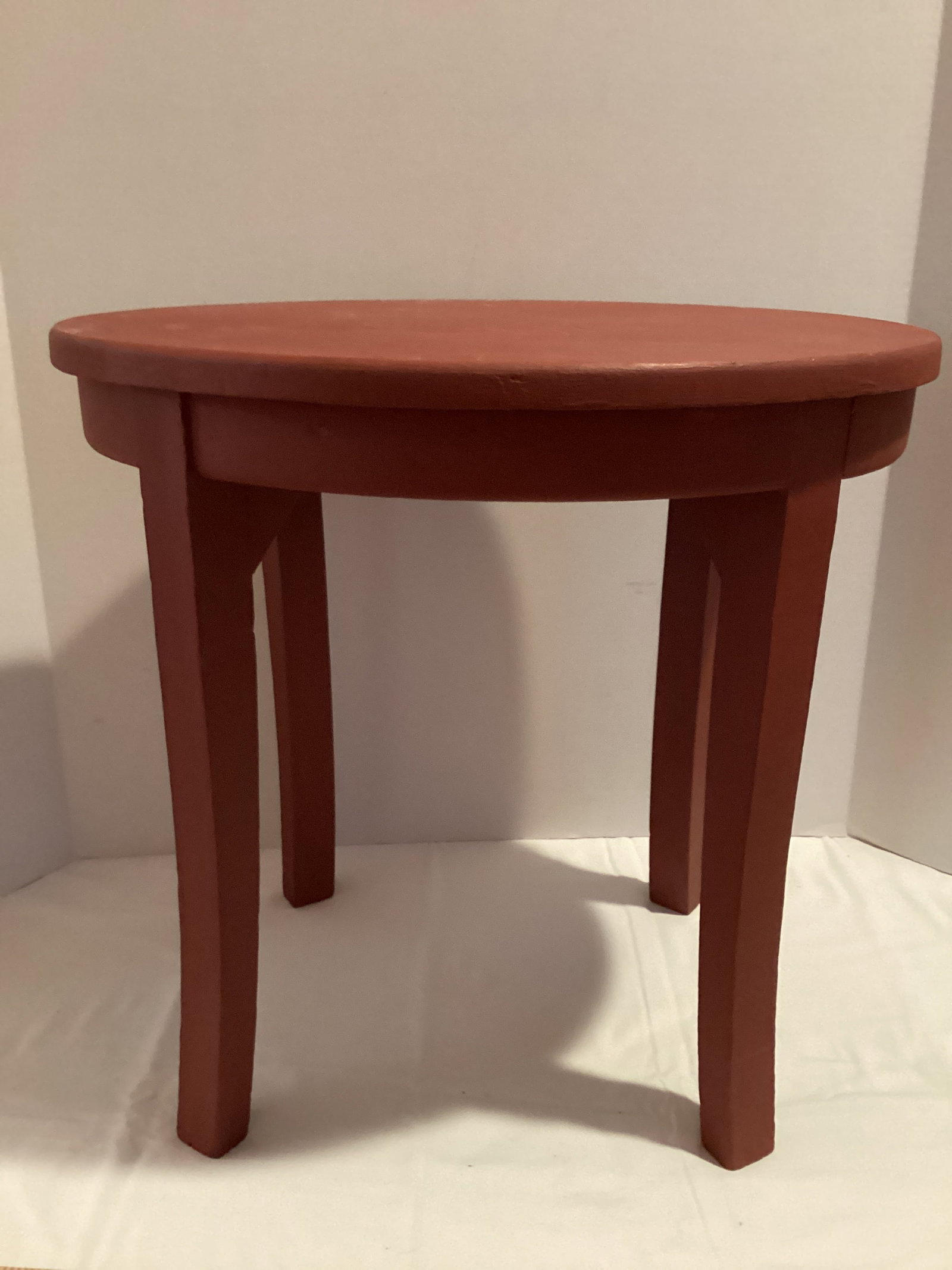 Small Wood Table: 13 1/2" x 17 1/2" x 17" h, wear to finish, shipping unavailable for this lot