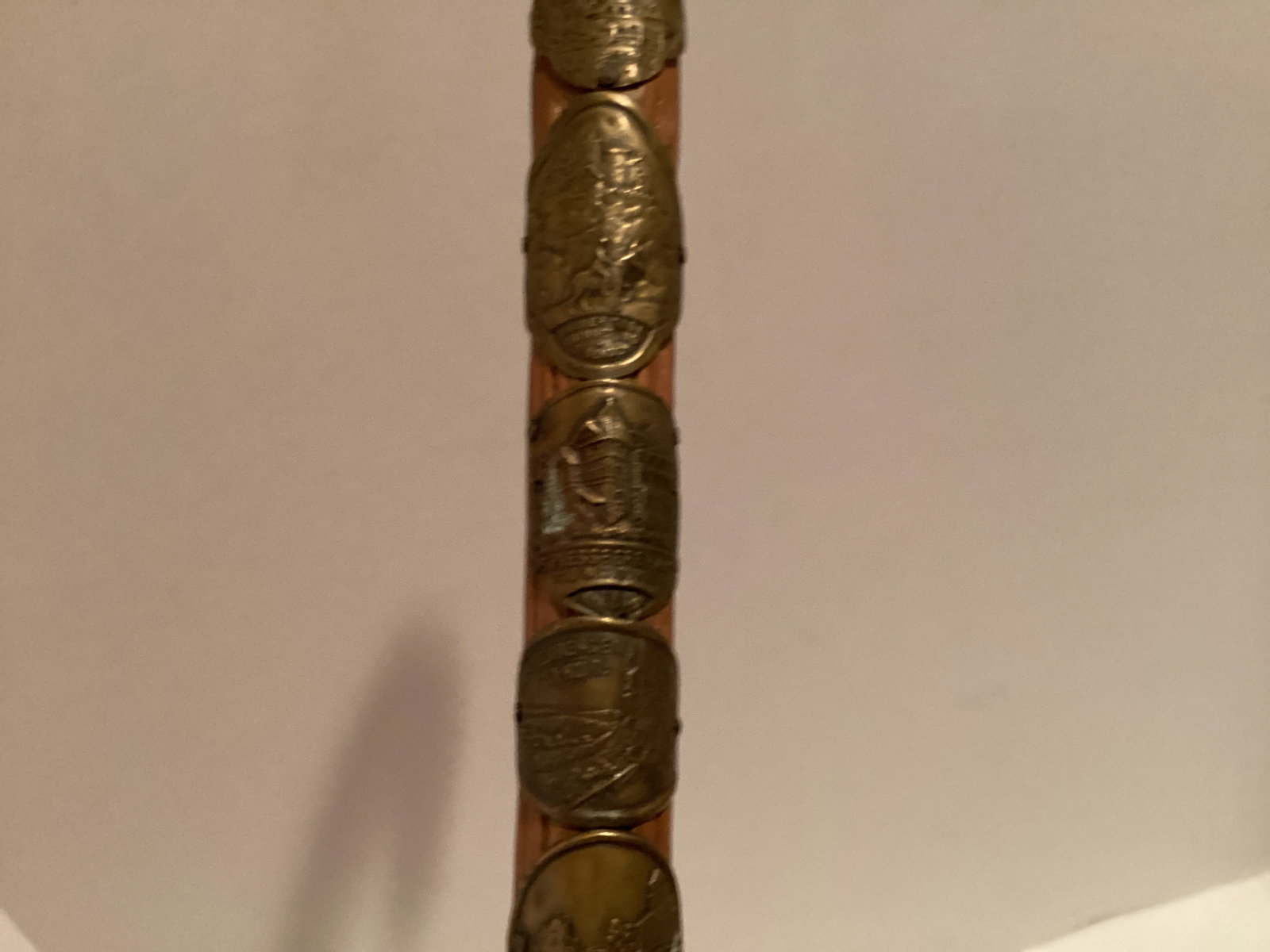 Vintage German Hiking Cane with Medals - 3