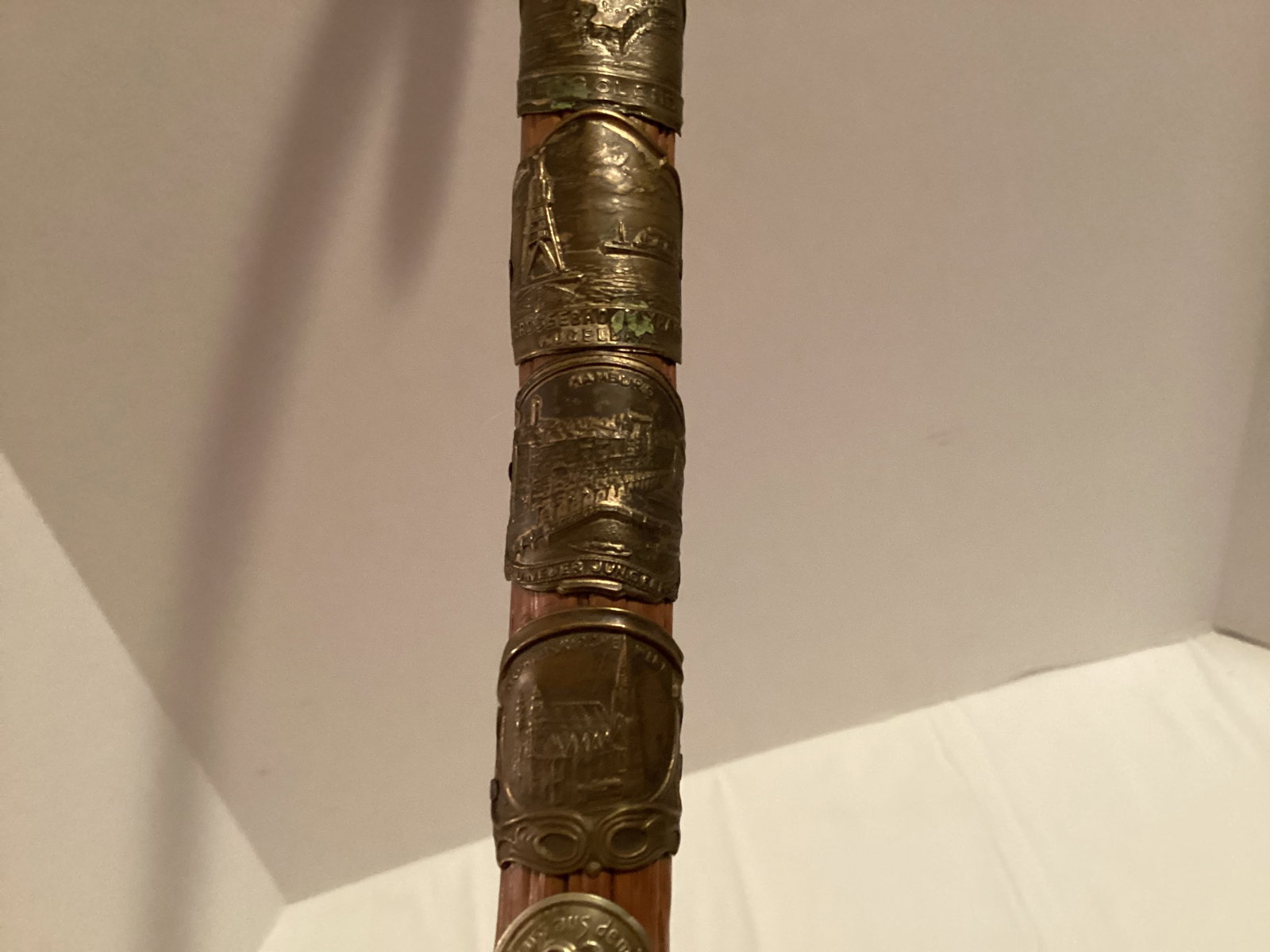 Vintage German Hiking Cane with Medals - 5