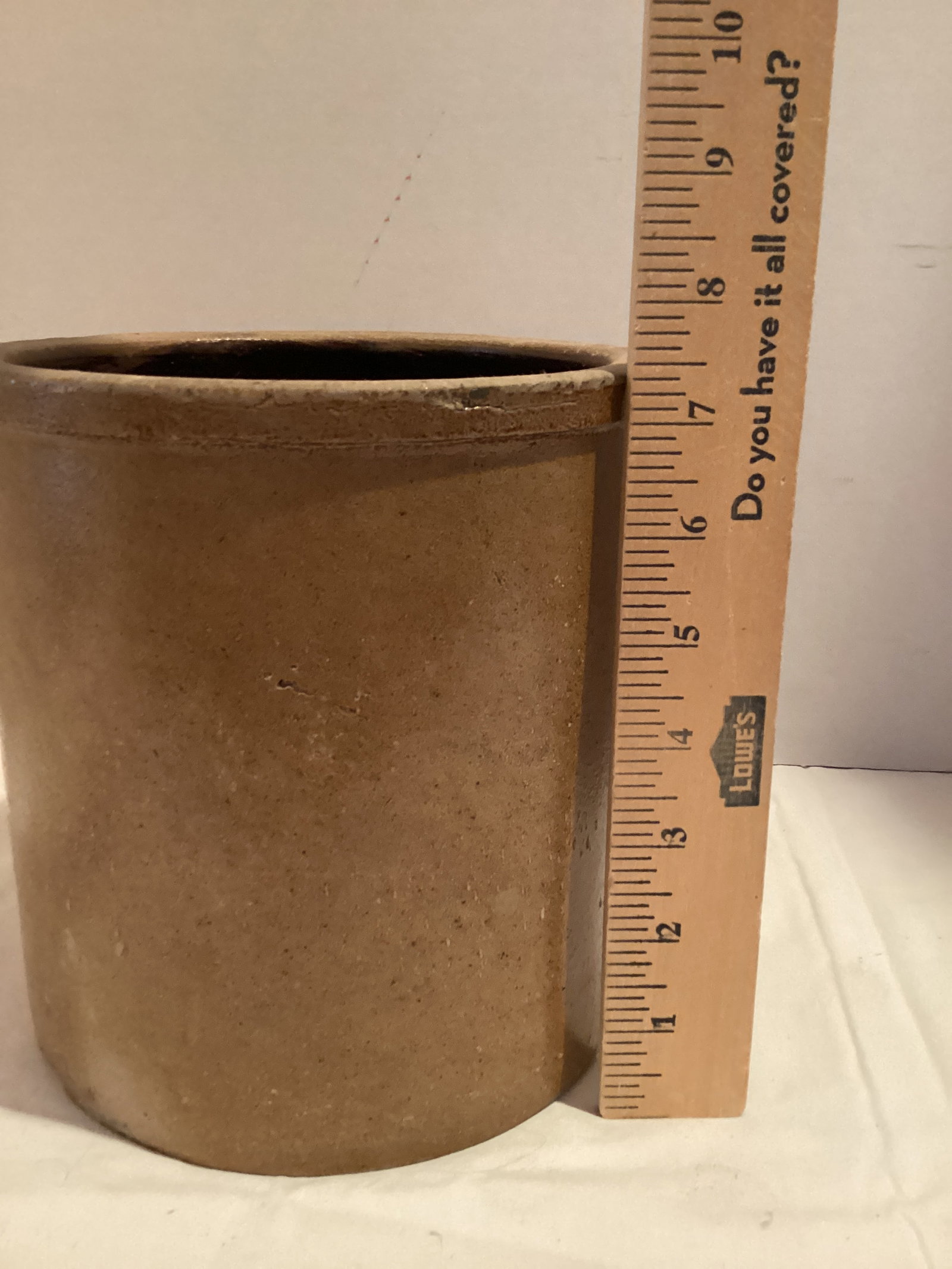 Vintage Glazed Stoneware Crock - 4