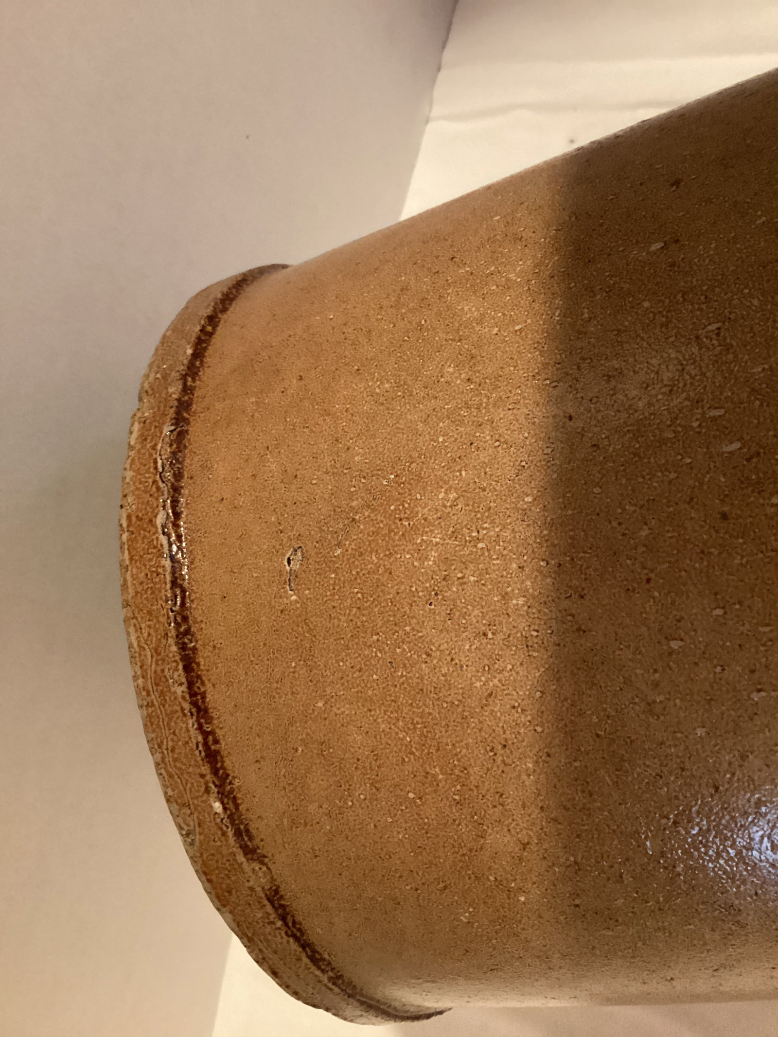 Vintage Glazed Stoneware Crock - 5