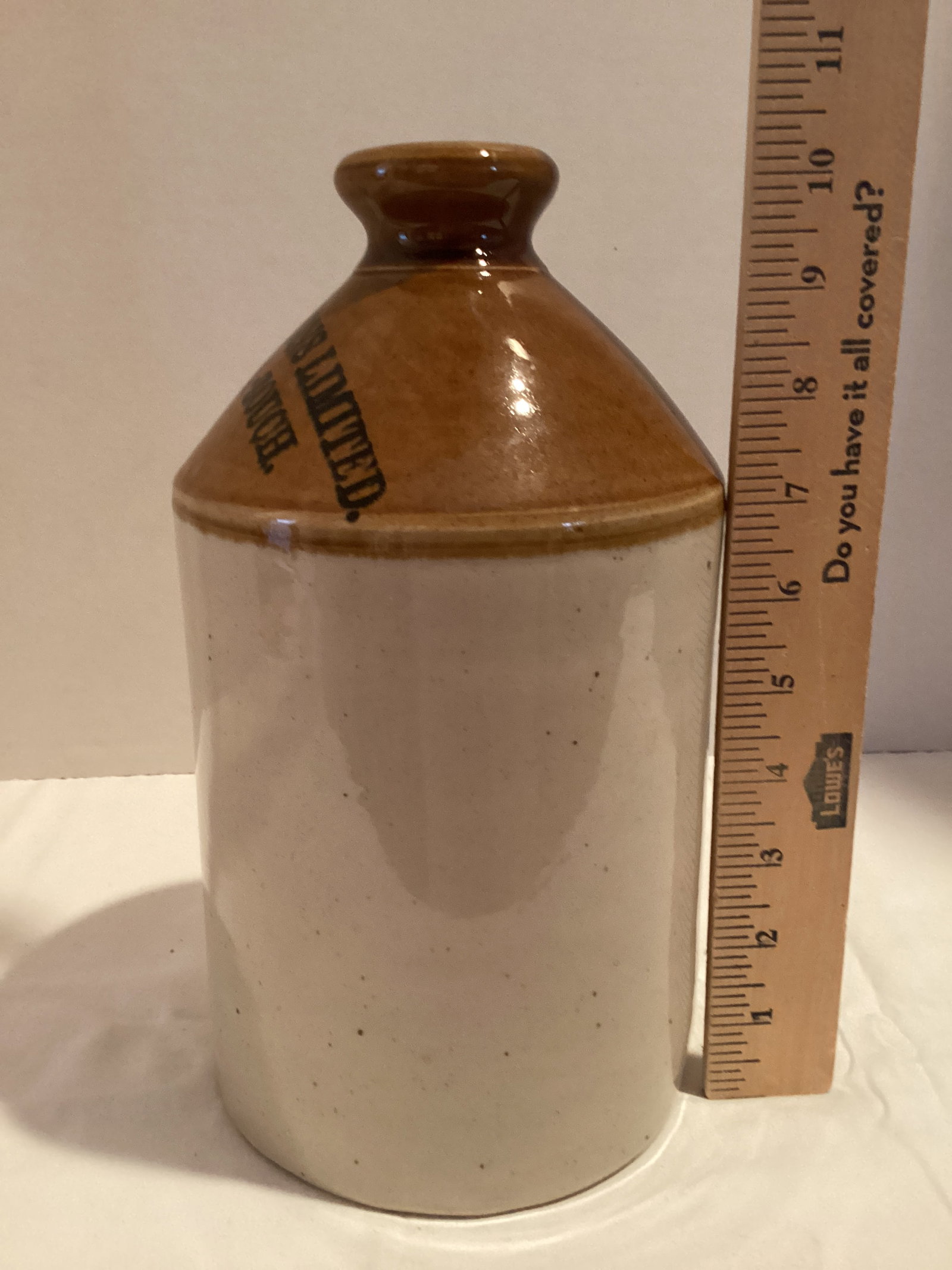 Vintage Davenport and Sons England Glazed Stoneware Whiskey Jug - 4