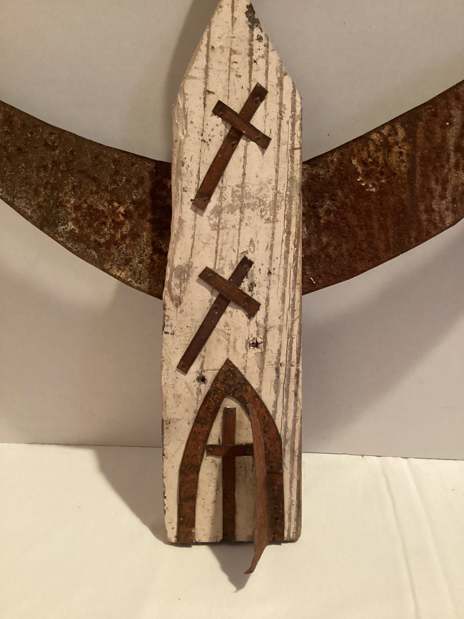 Folk Art Church Angel Wall Hanging - 2