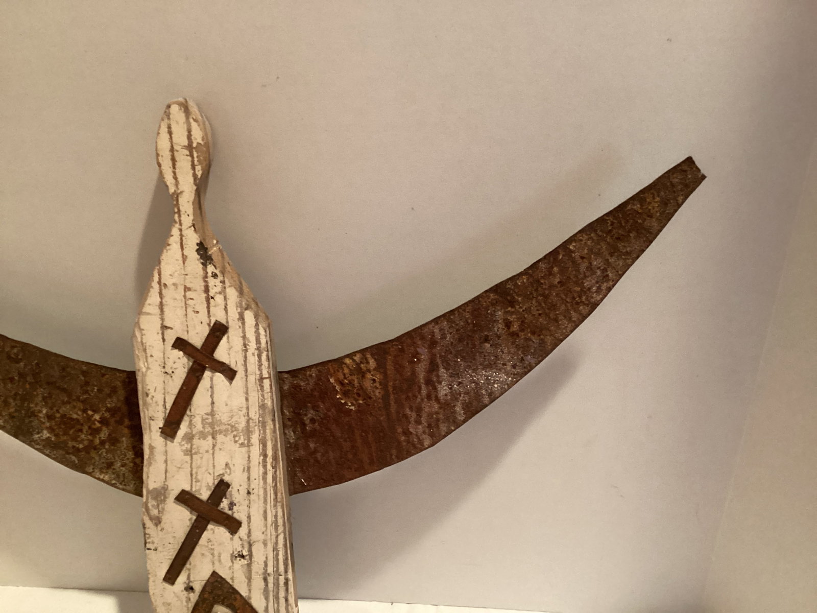 Folk Art Church Angel Wall Hanging - 4