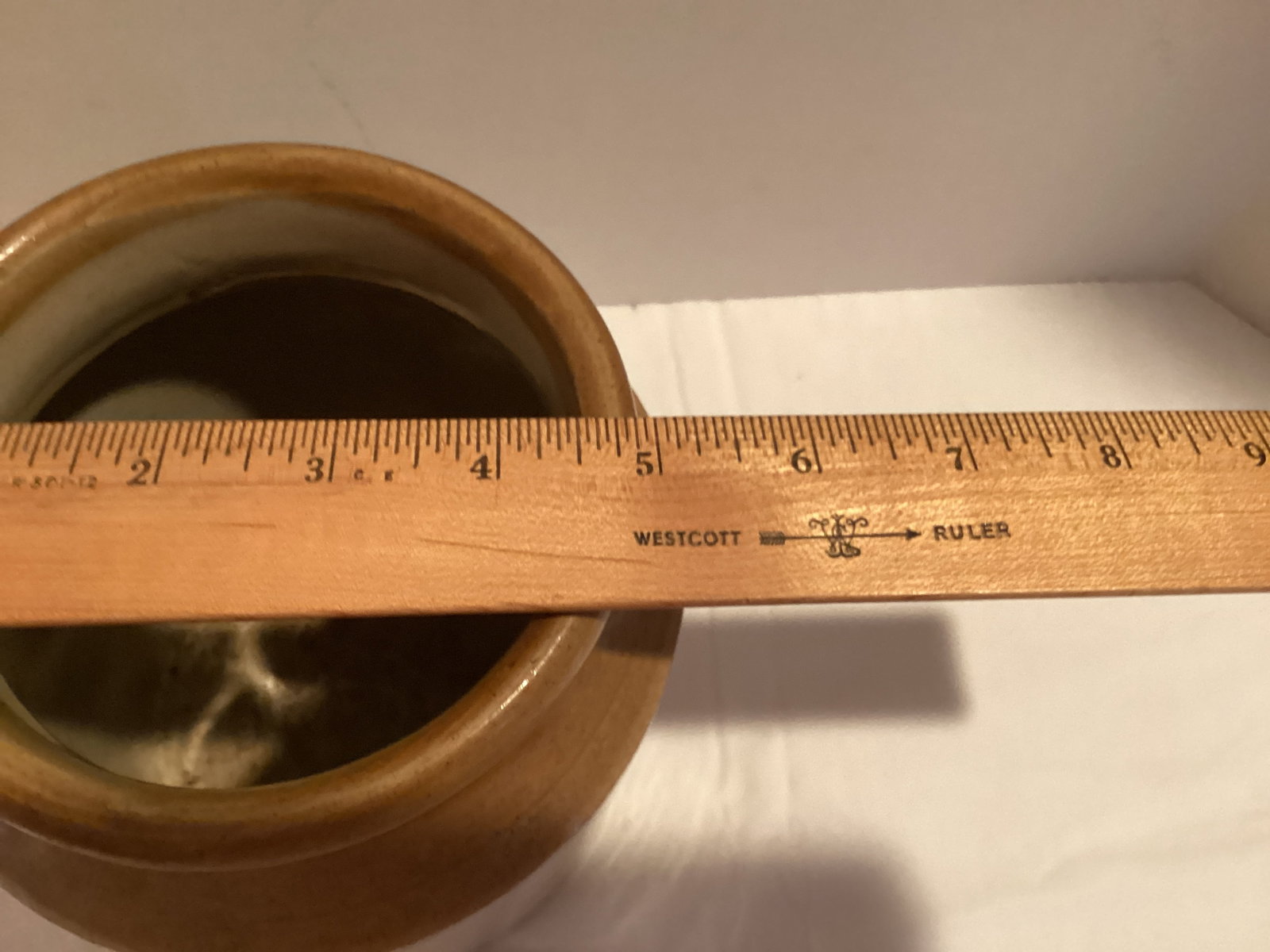Vintage Glazed Stoneware Crock - 5