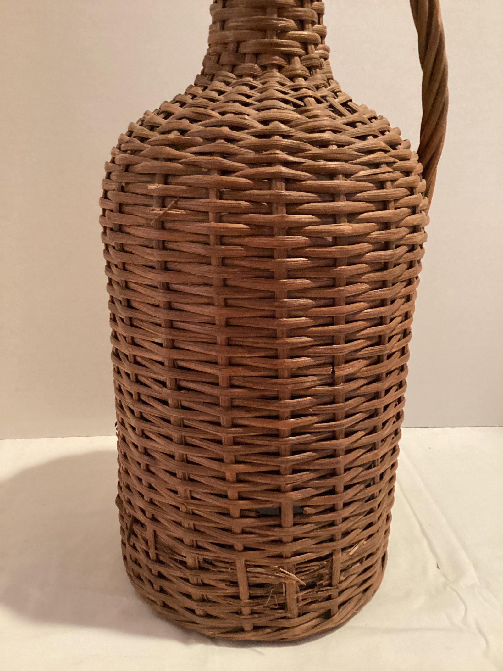 Vintage Wicker Wrapped Demijohn Bottle - 3