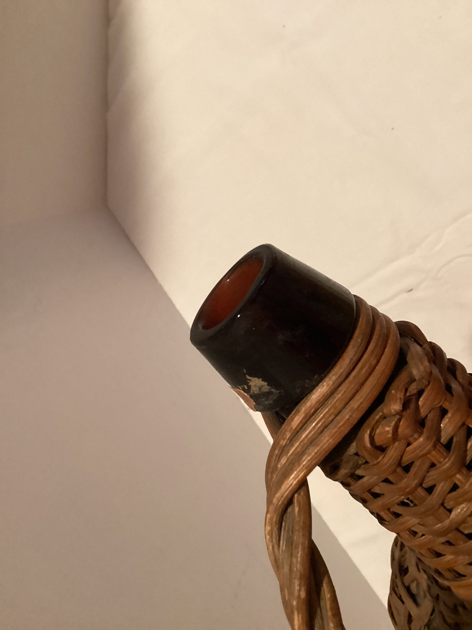 Vintage Wicker Wrapped Demijohn Bottle - 5