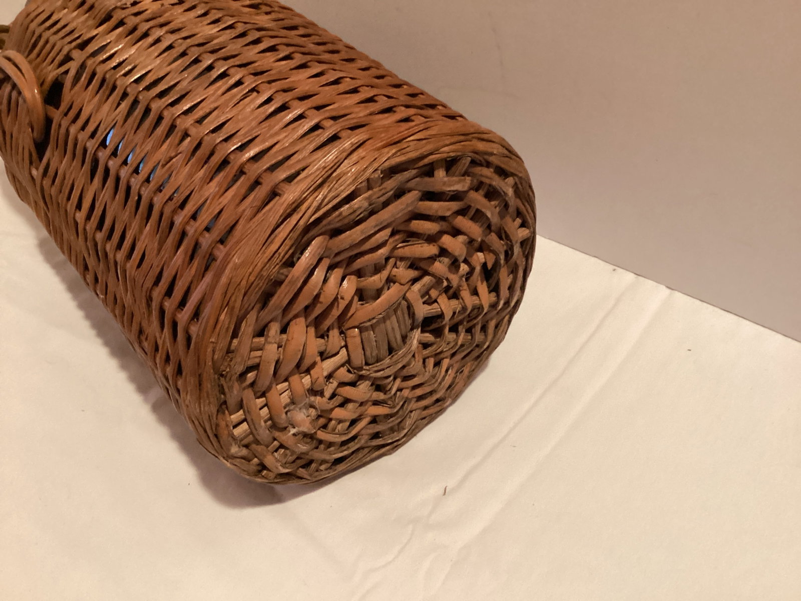 Vintage Wicker Wrapped Demijohn Bottle - 8