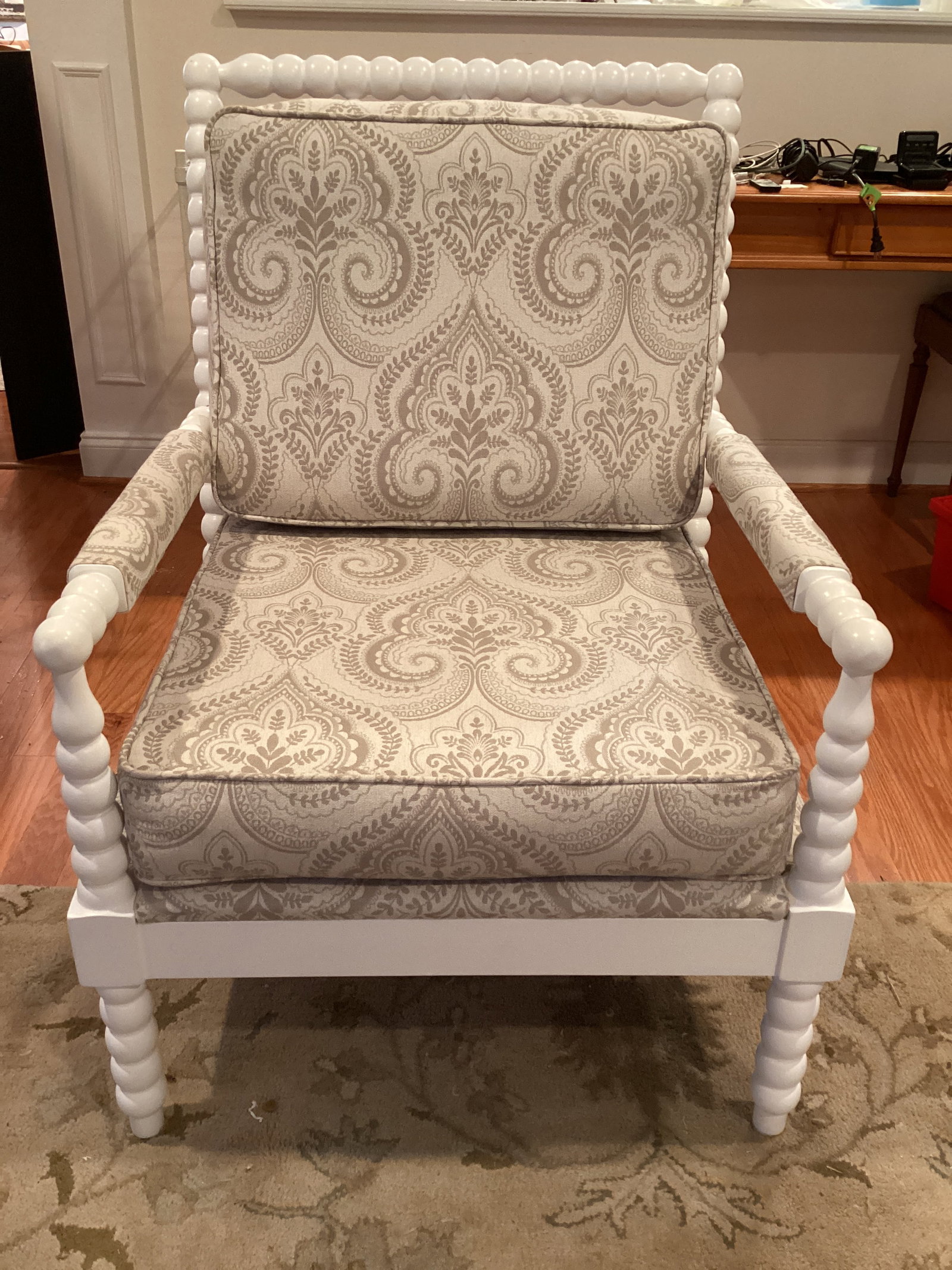 Spindle Armchair with Upholstered Cushions (1 of 6)