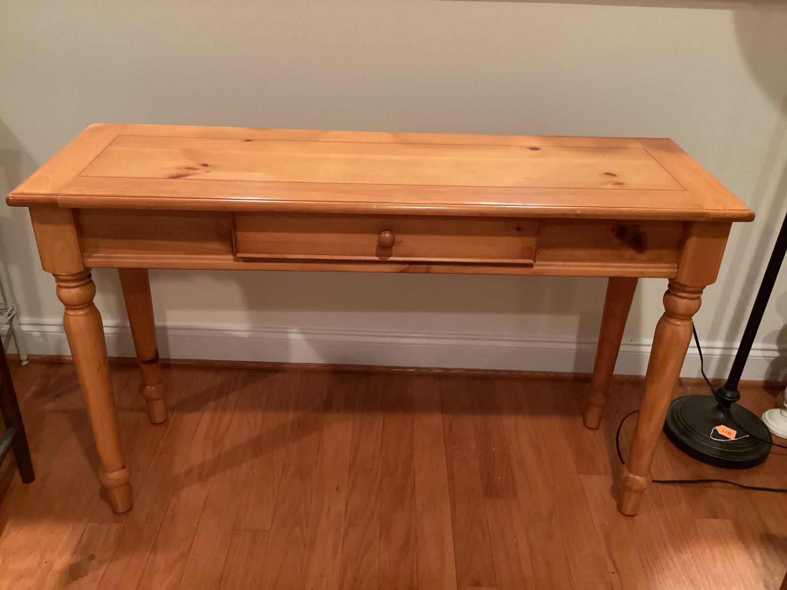 Sofa Table with Drawer: 48" L x 16" d x 29" h, shipping unavailable for this lot