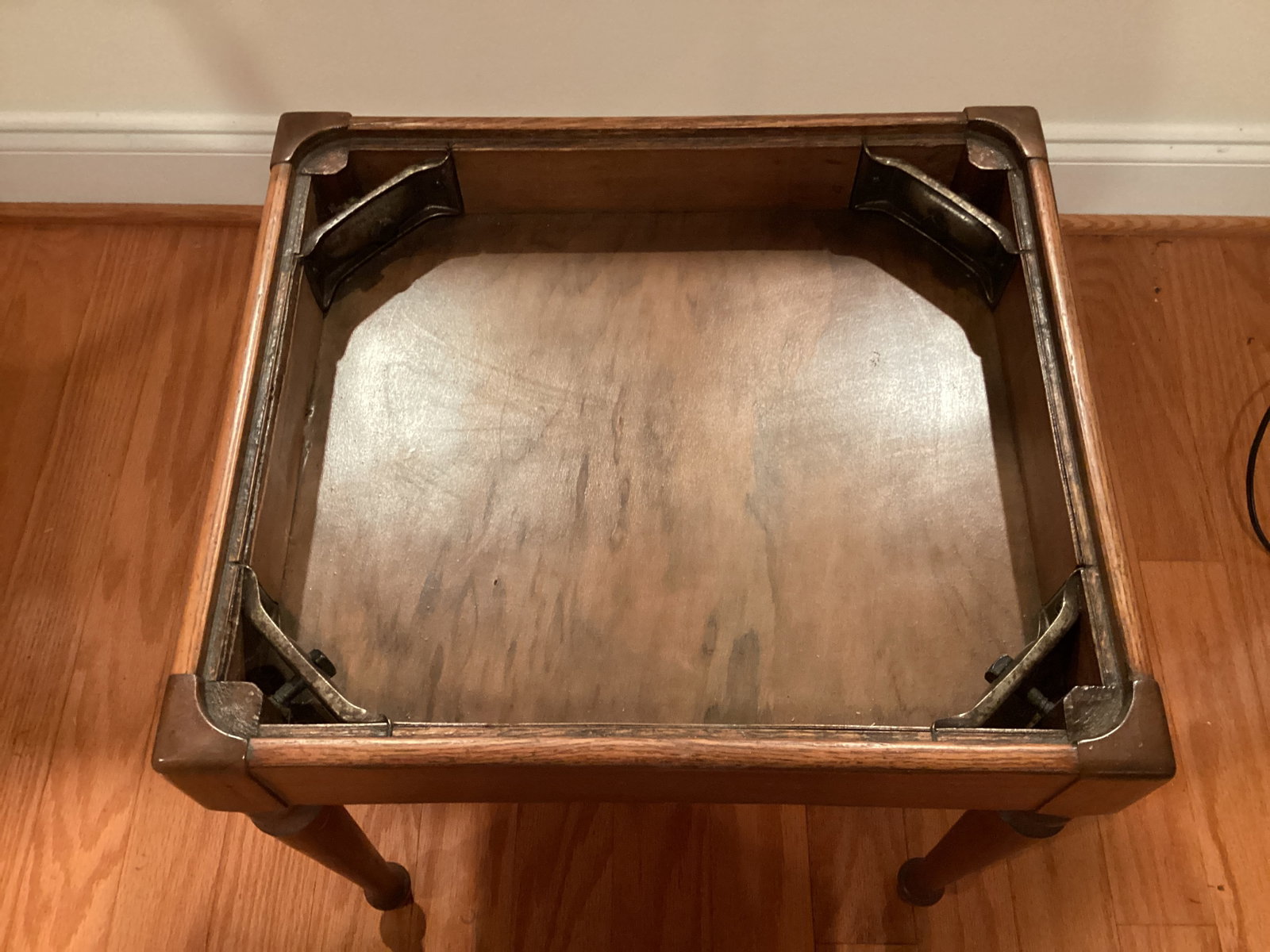 Vintage Sewing Stool with Upholstered Seat - 3