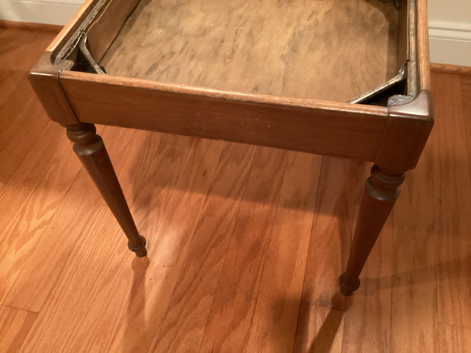 Vintage Sewing Stool with Upholstered Seat - 4
