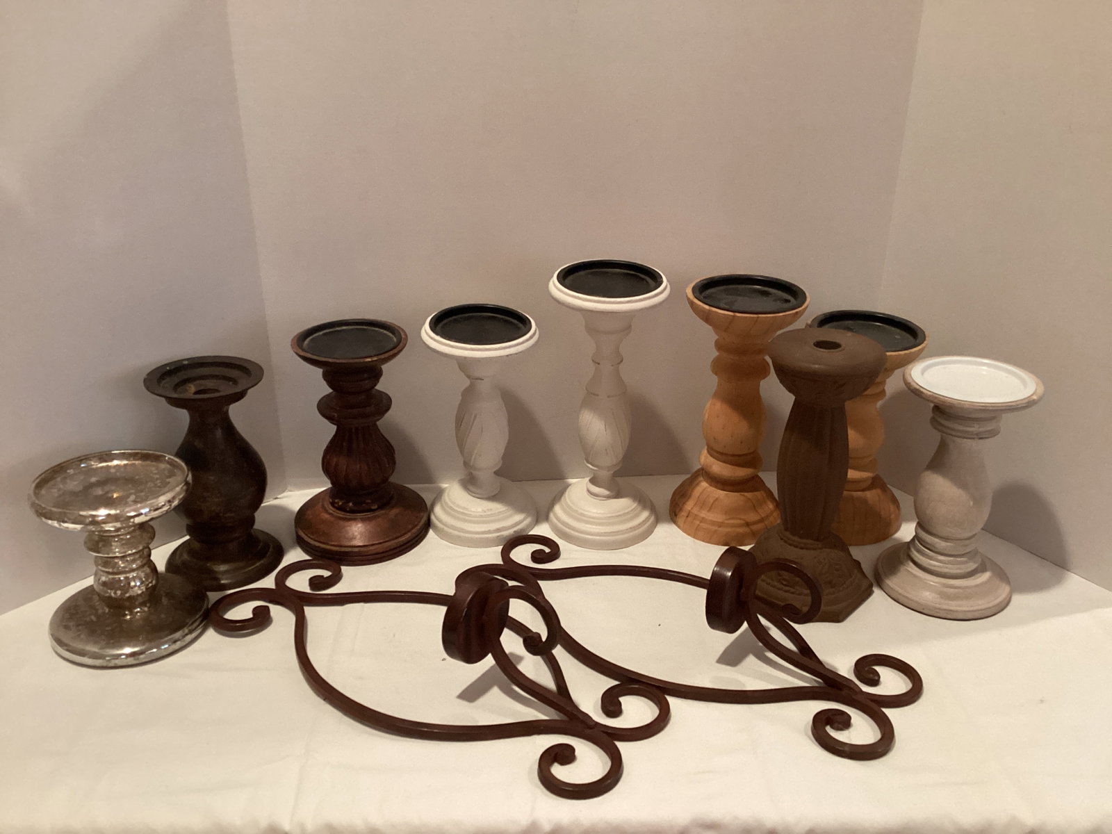 Pillar Candle Holders and Wall Sconces: .