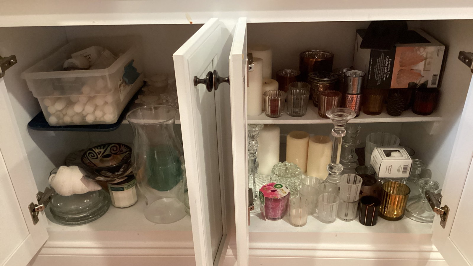 Large Lot of Candles and Candle Holders: shipping unavailable for this lot