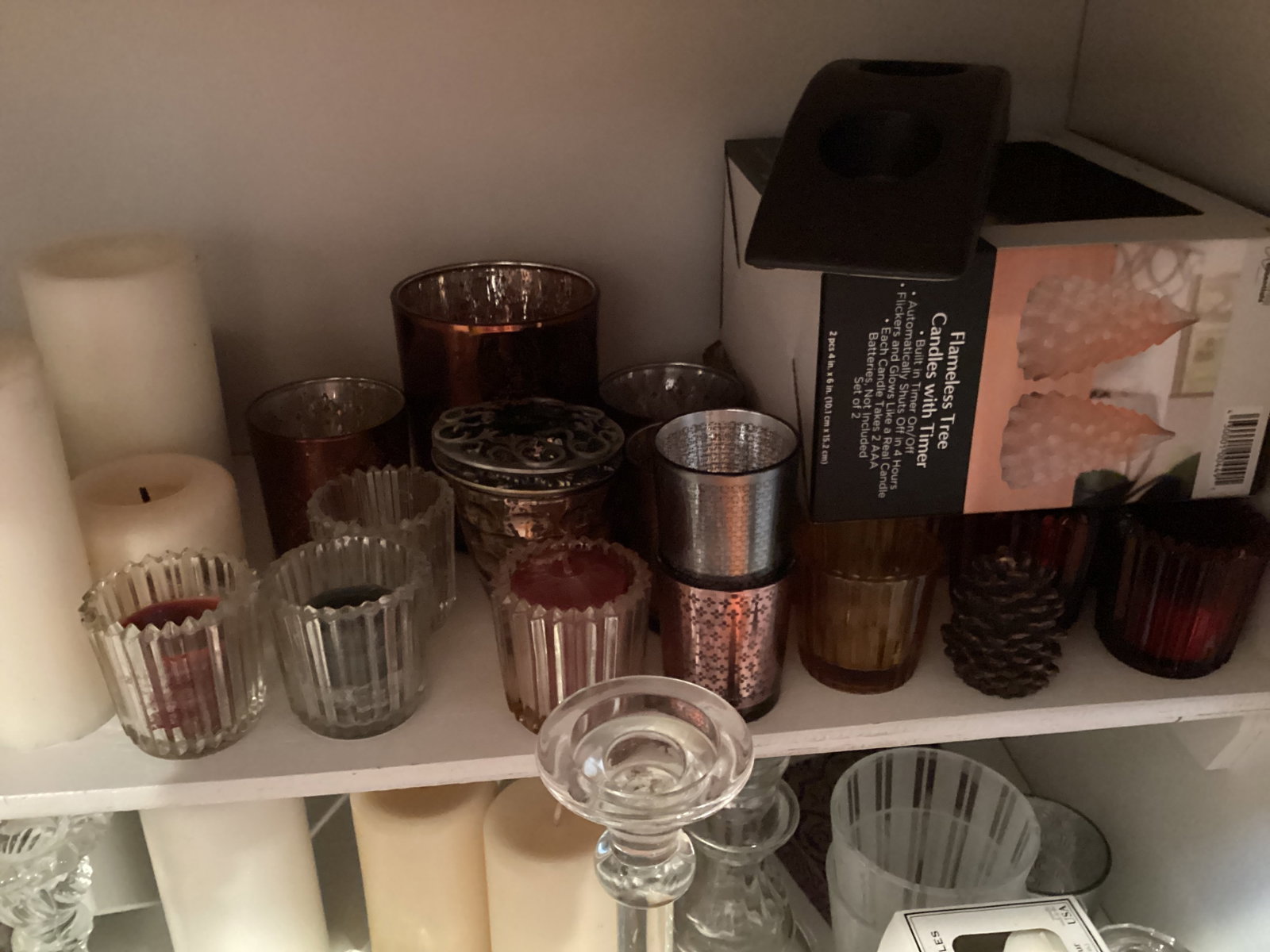Large Lot of Candles and Candle Holders - 6
