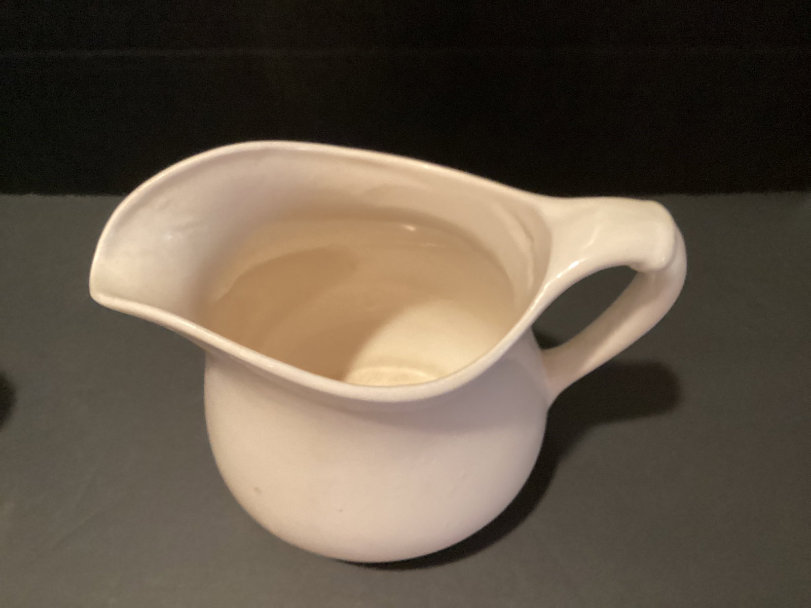 Two White Ceramic Pitchers - 6
