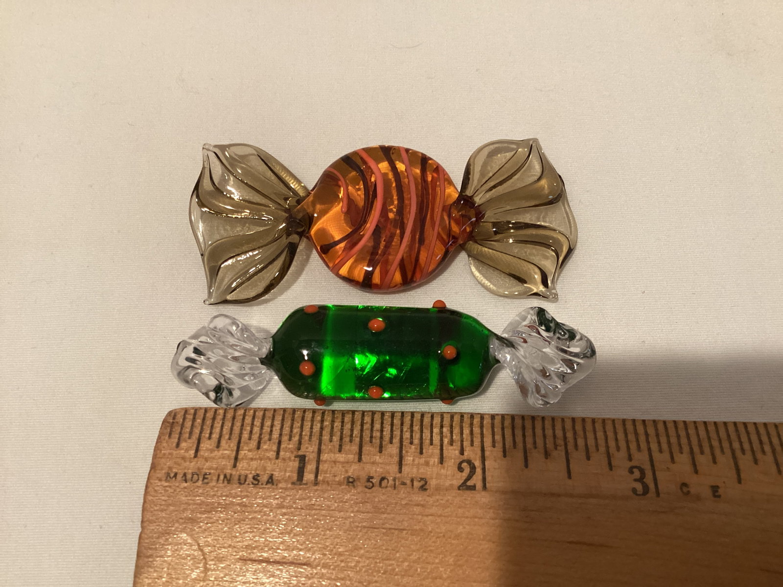 Two Art Glass Wrapped Candies - 2