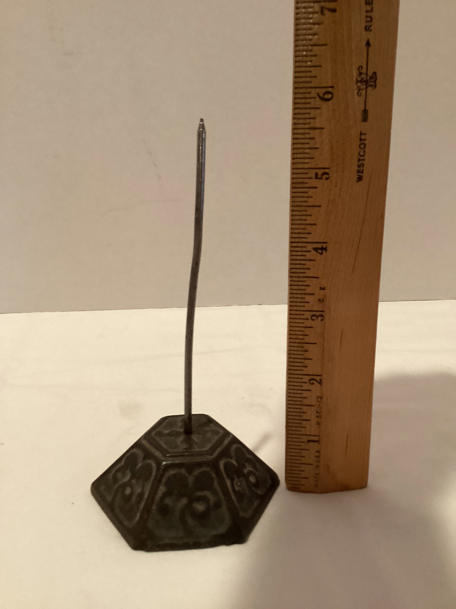 Antique Cast Iron Receipt Spike - 3