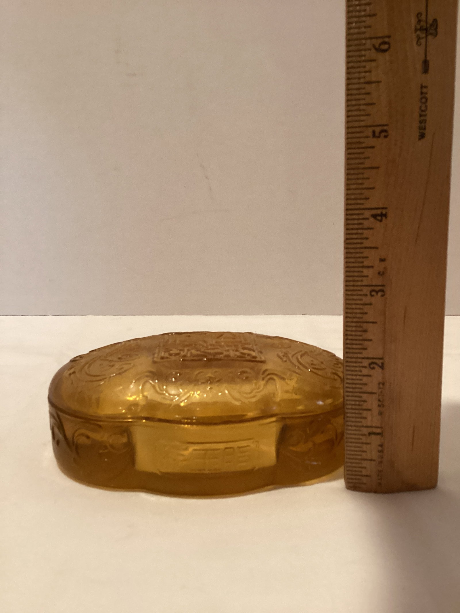 Amber Glass Trinket Box - 5