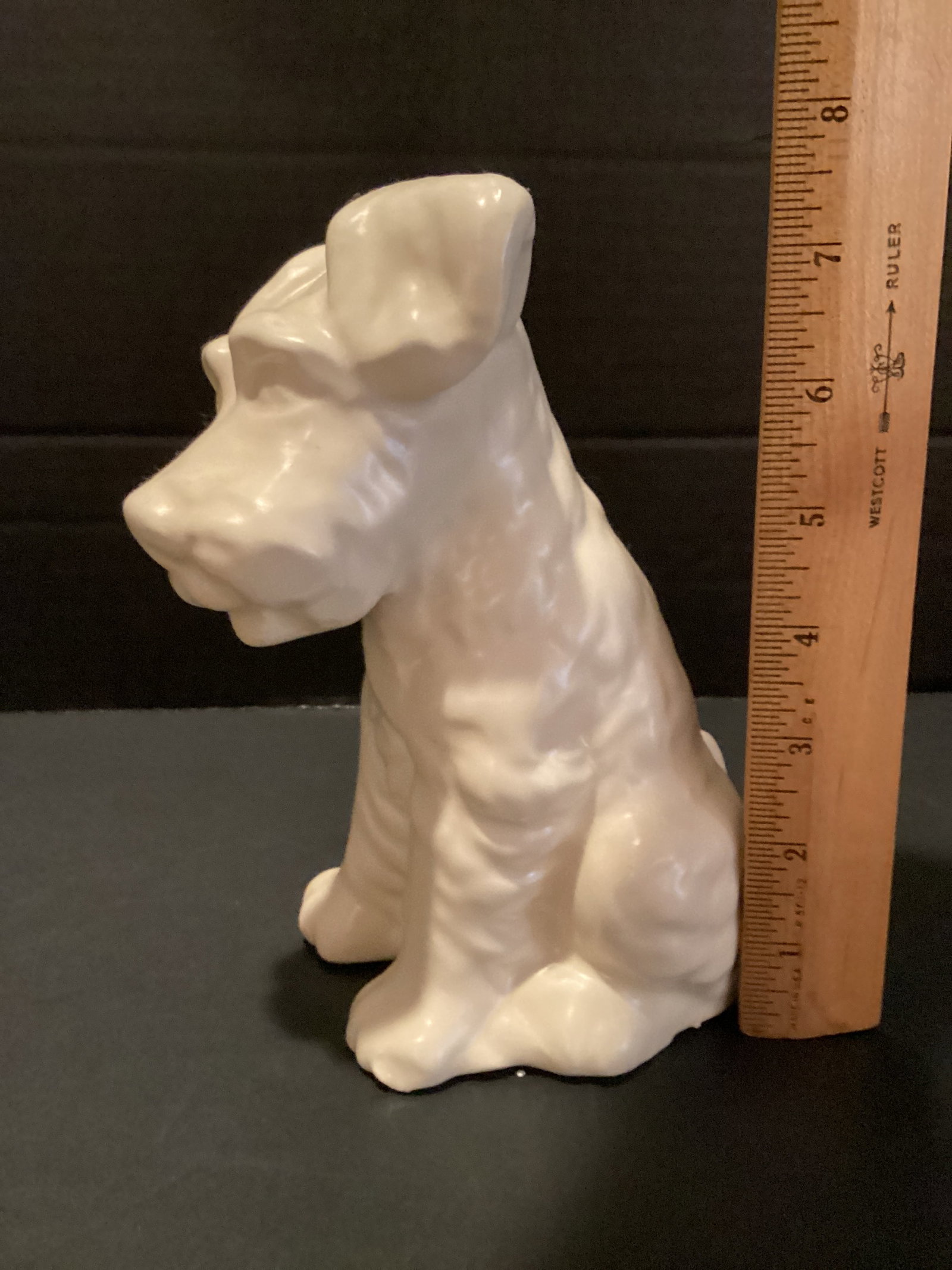 White Ceramic Terrier Dog - 2