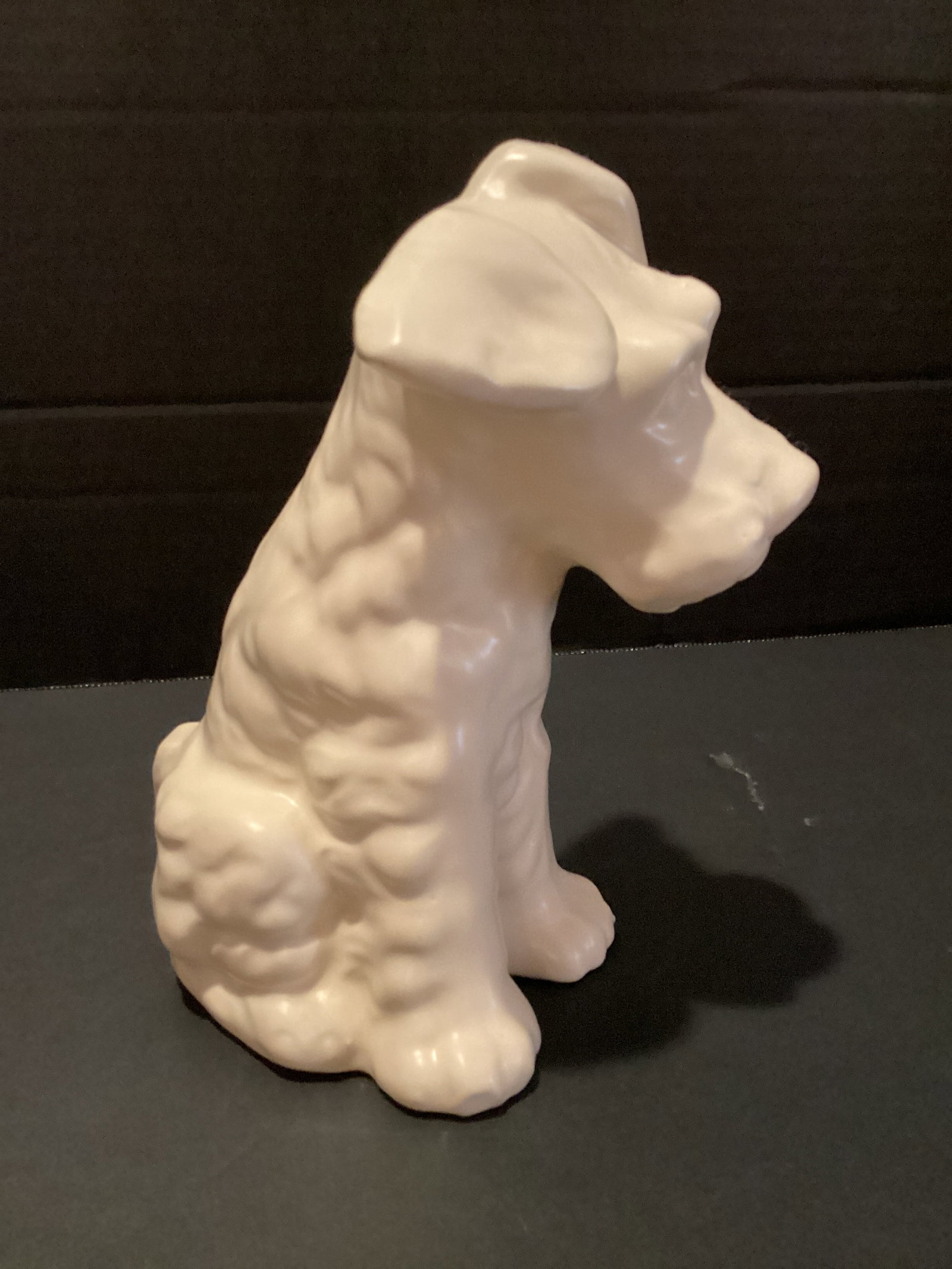 White Ceramic Terrier Dog - 3