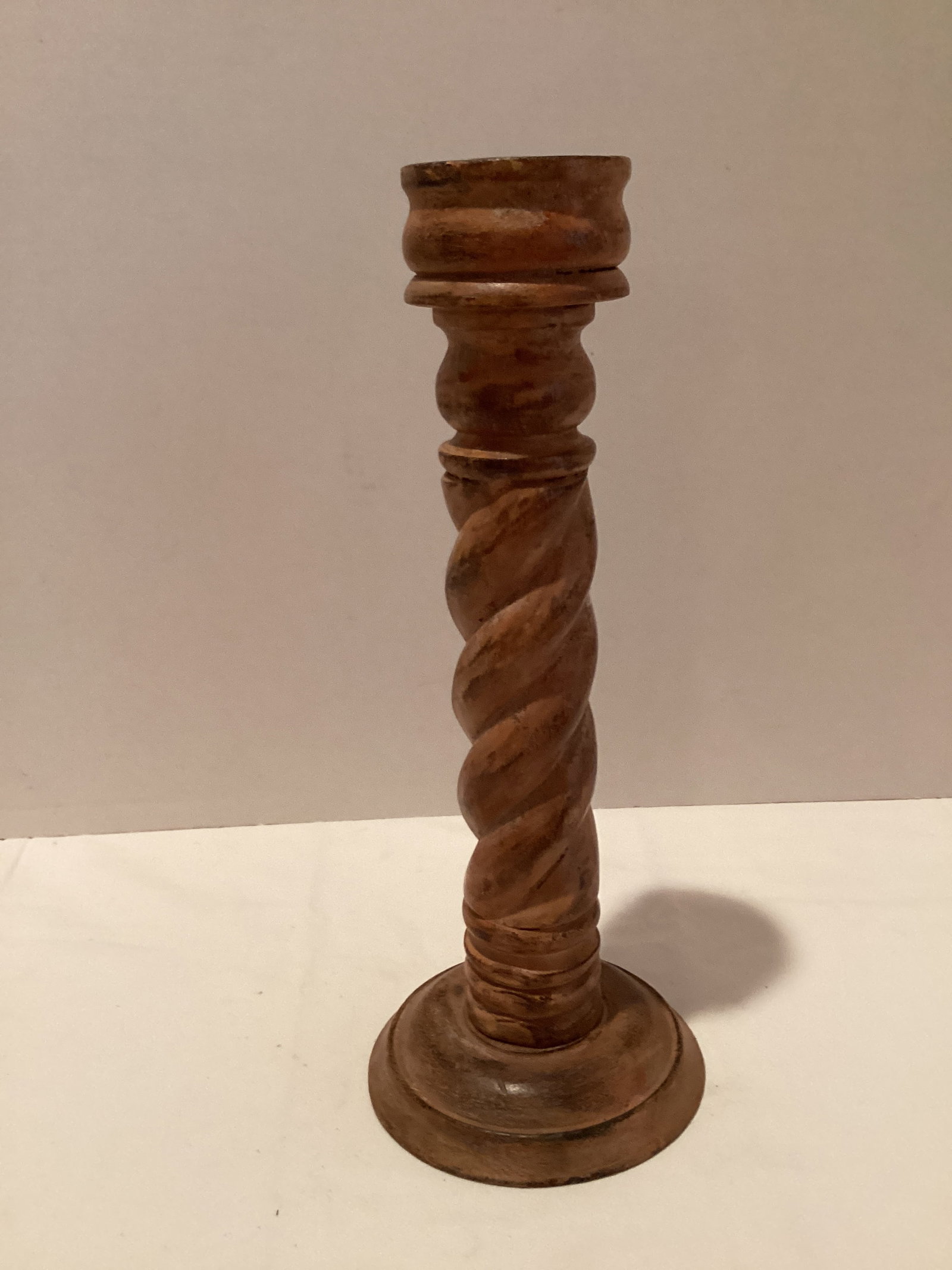 Wood Spindle Candlestick: 12 1/2" h