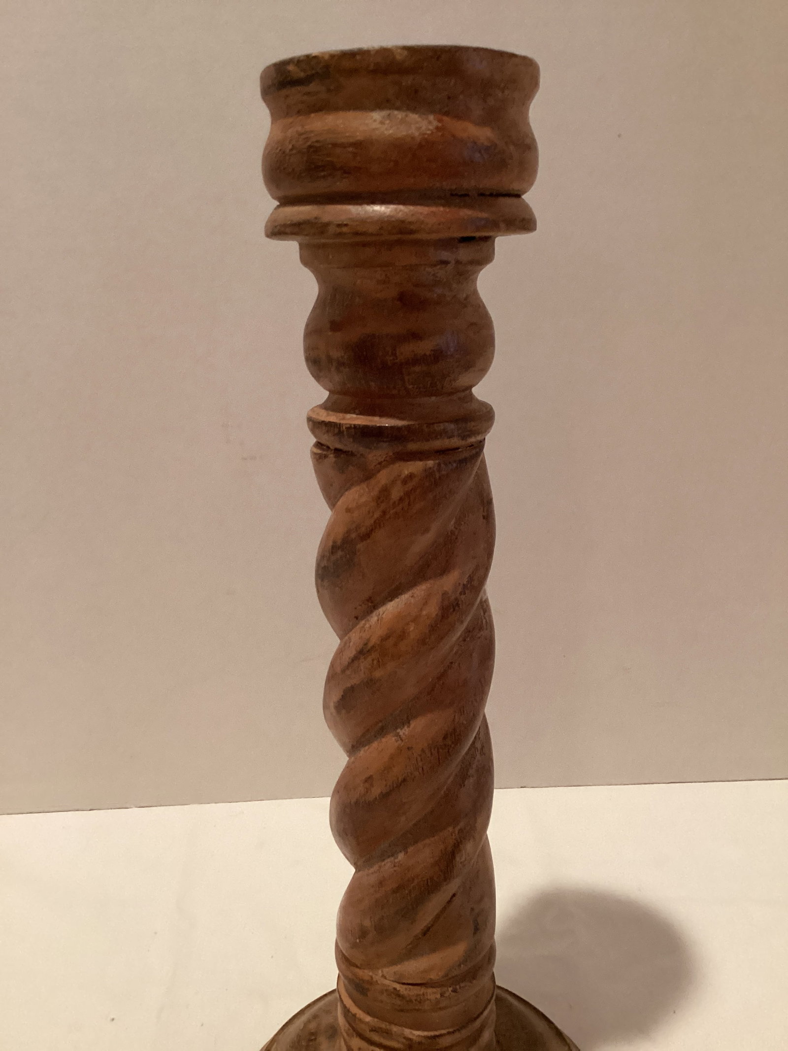 Wood Spindle Candlestick - 4