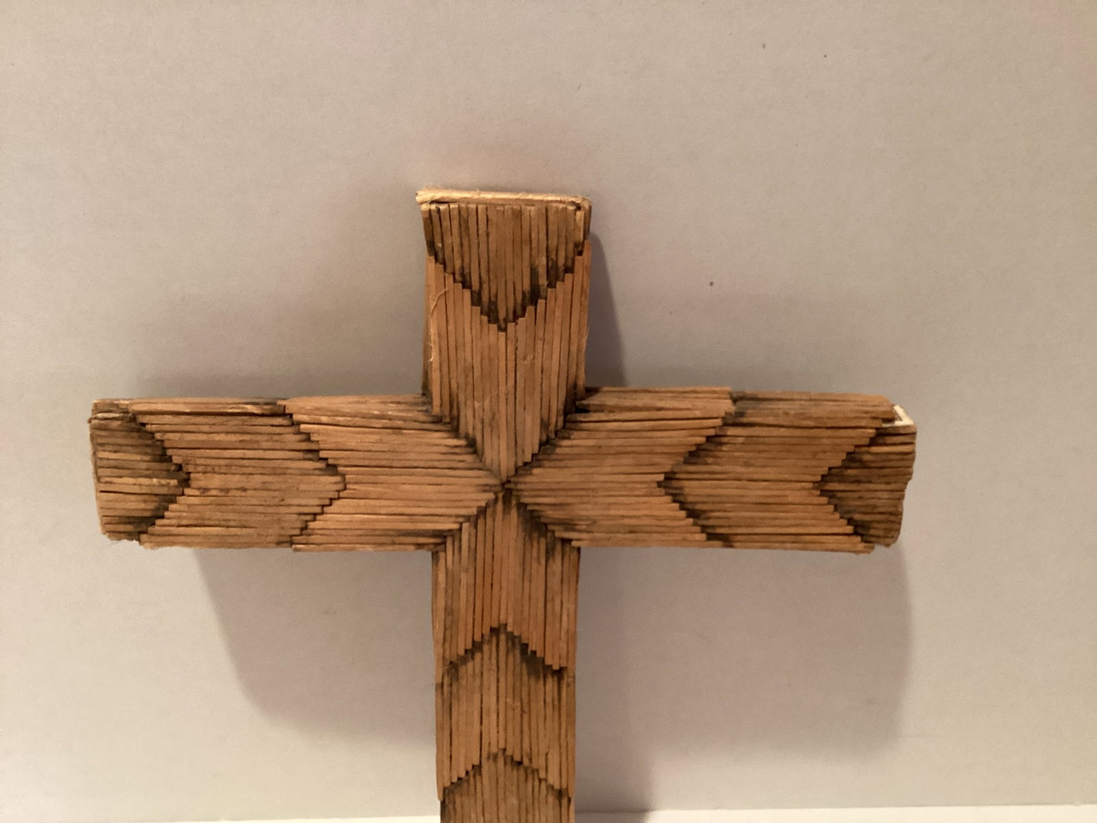 Folk Art Matchbox and Matchstick Cross - 2